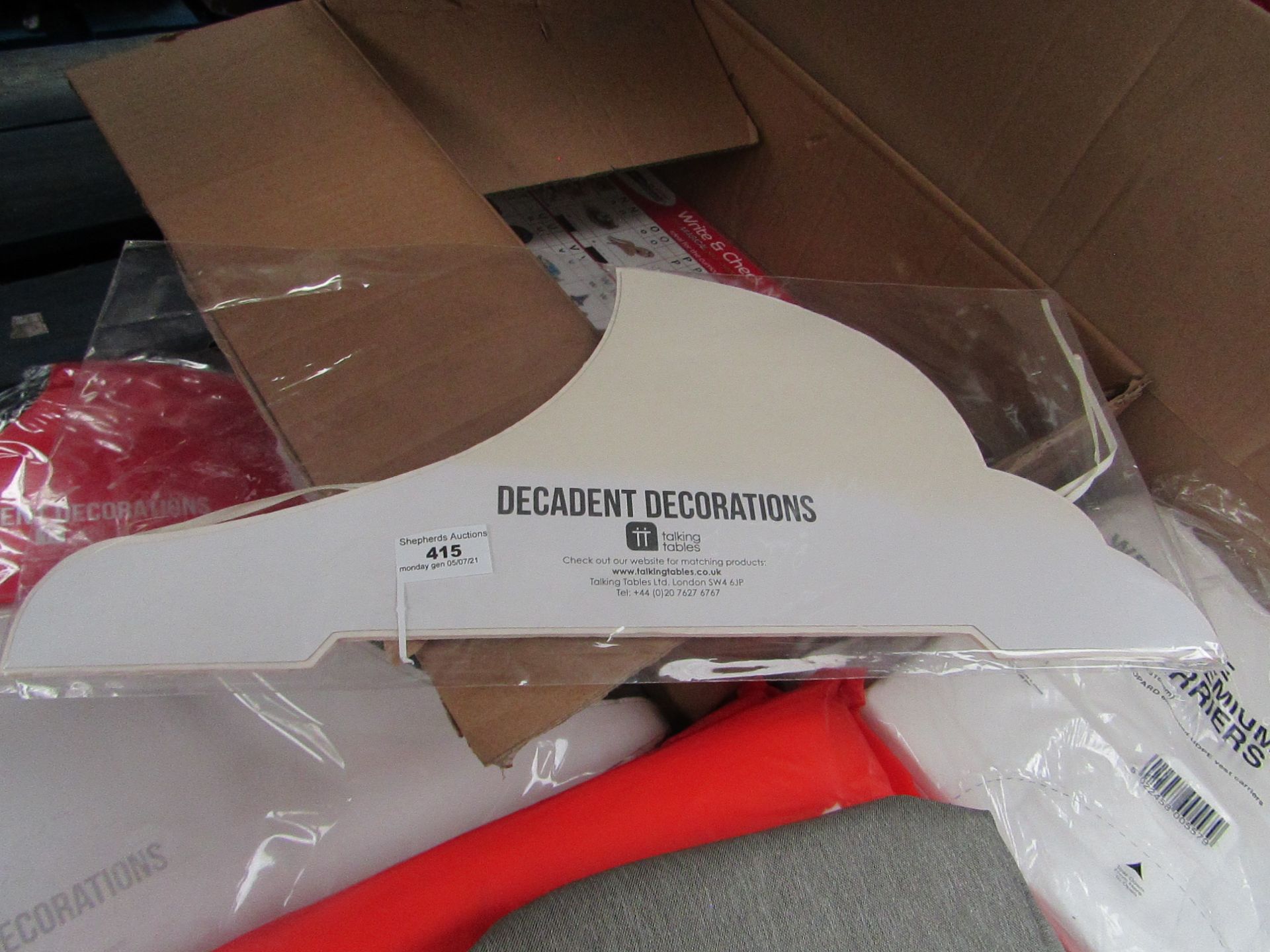 Talking Tables - Decardent Decorations Giantbauble (White) - Unused & Packaged.