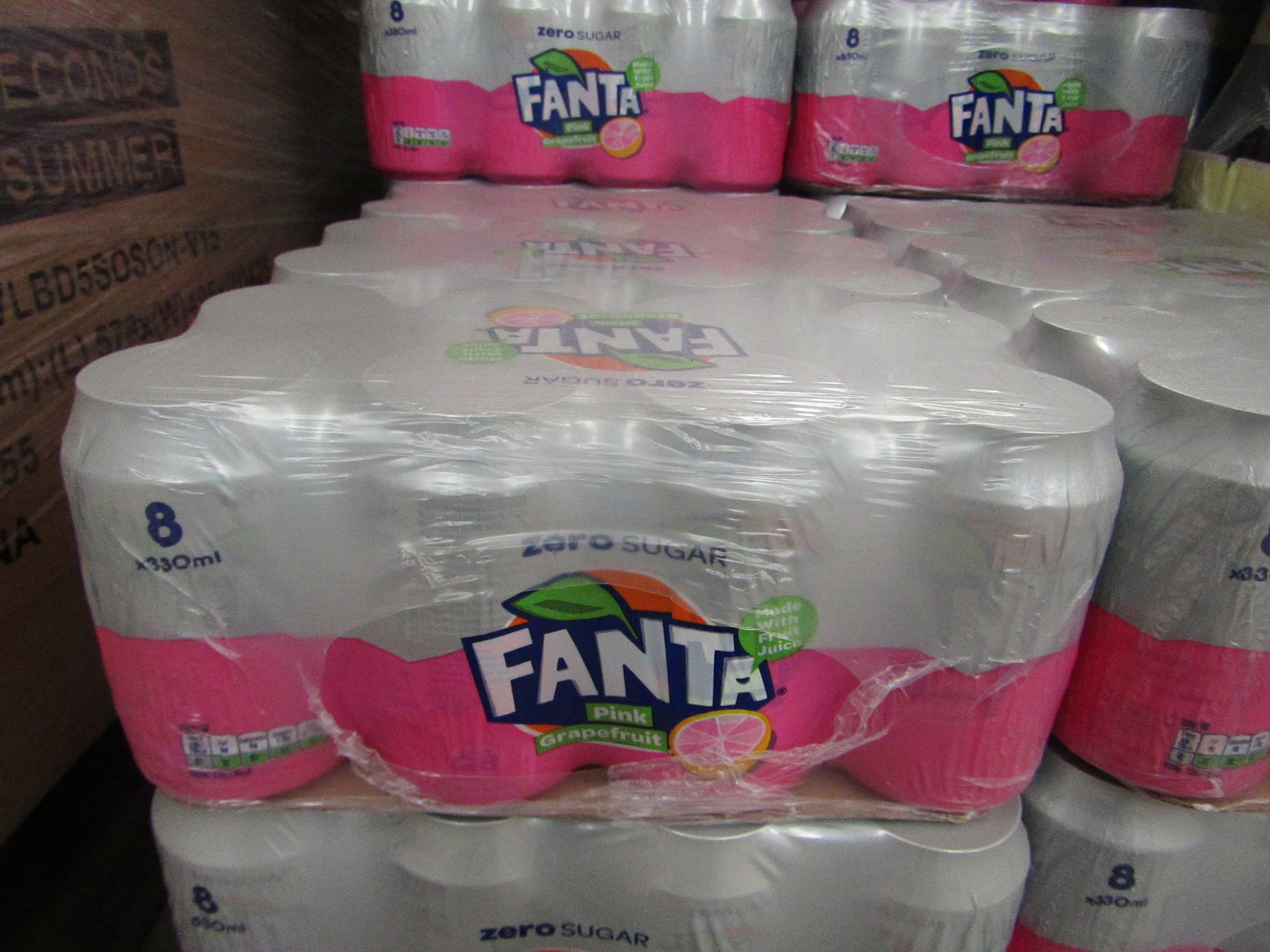 2x 8 pack of Fanta - Pink Grapefruit - 330ml - BBD 30-06-20.