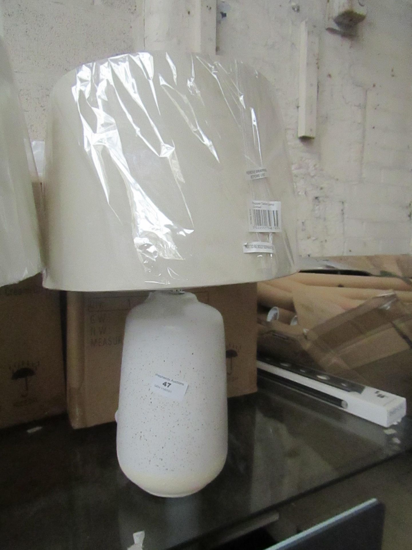 | 1x | COX & COX RESIST GLAZE SPECKLED TABLE LAMP | NO VISIBLE DAMAGE & BOXED | RRP £95 |