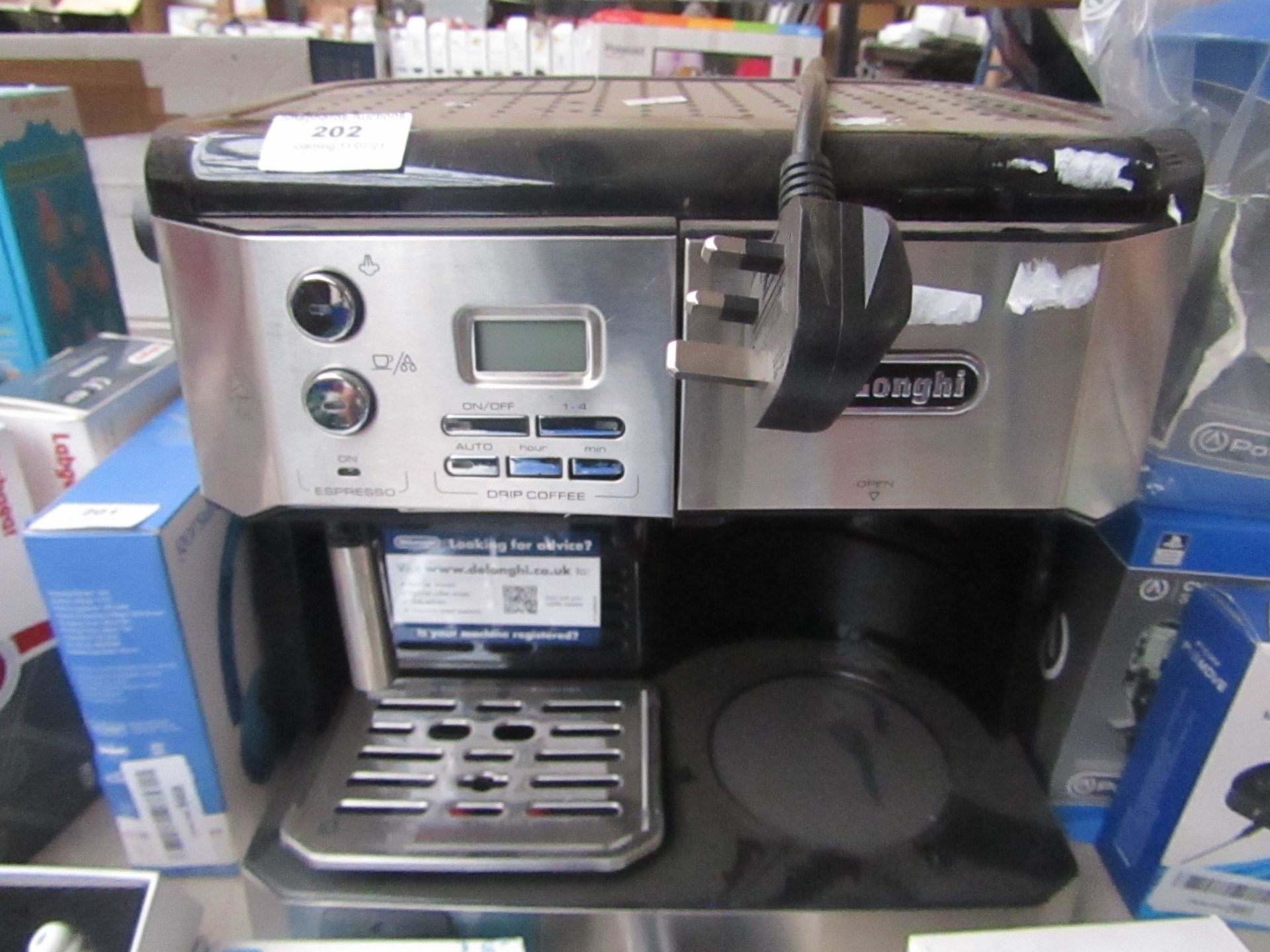 Delonghi BCO431S Combi Traditional Pump Espresso & Filter Coffee Maker - Powers on However we have