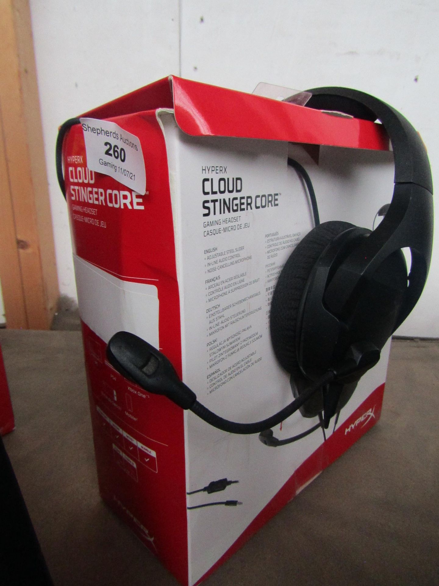 HyperX Cloud stinger Core Gaming headset, tested working for sound to the ears, boxed, RRP £29.99
