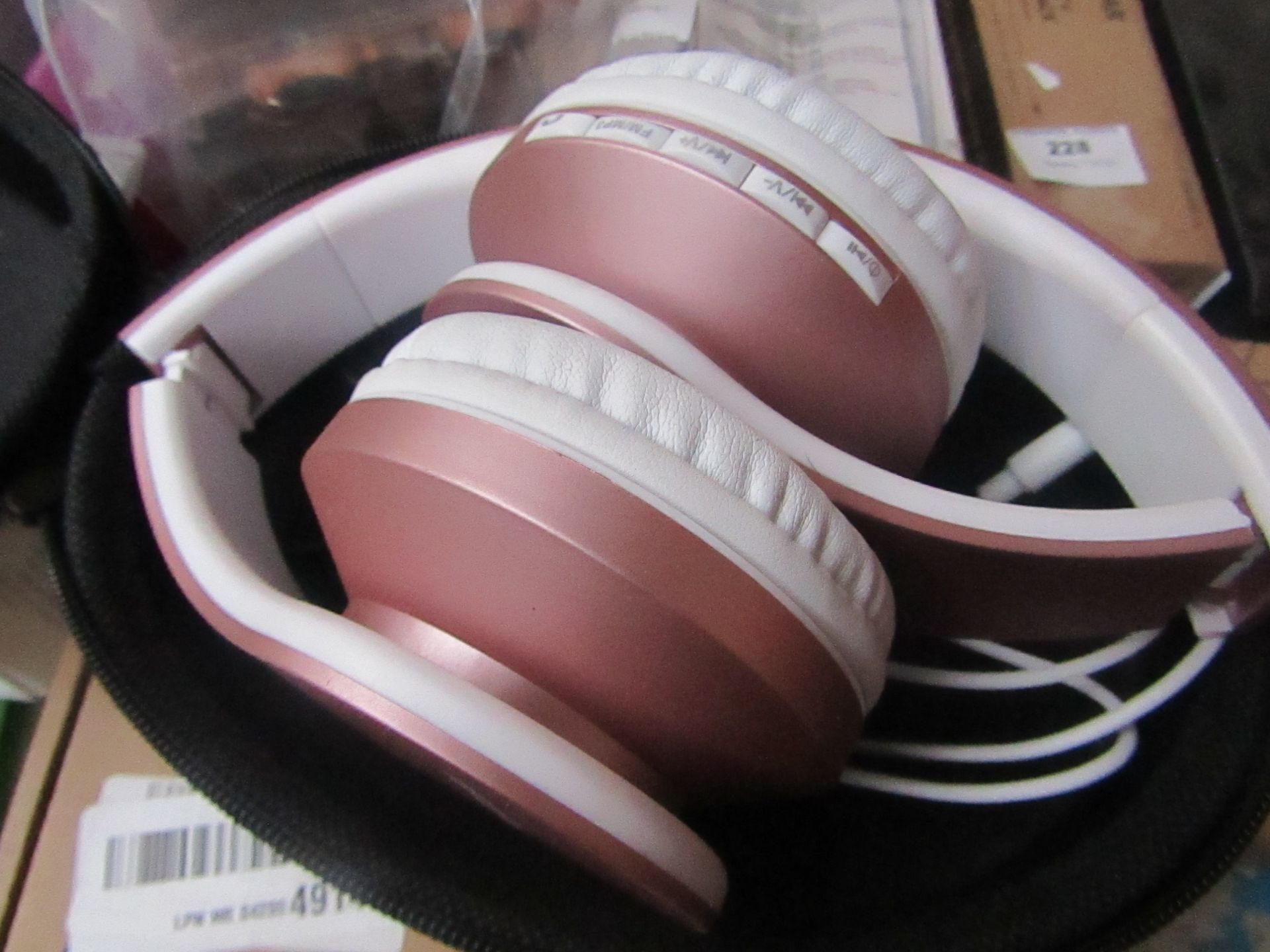 WorWoder - Wireless Headphones Rose Gold - Untested, No Packaging.