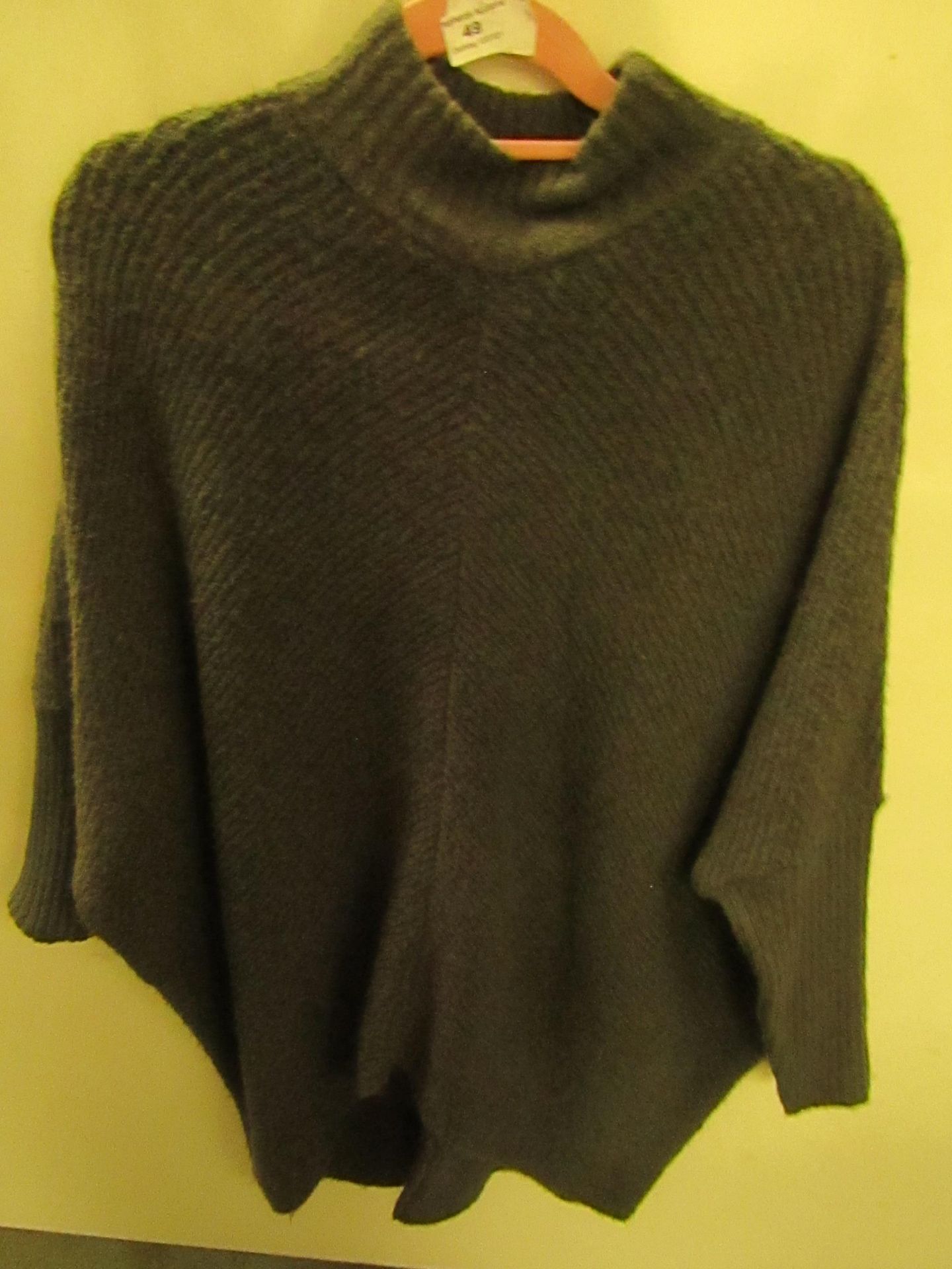 Ladies High Neck Ribbed Jumper Size 16 Looks New