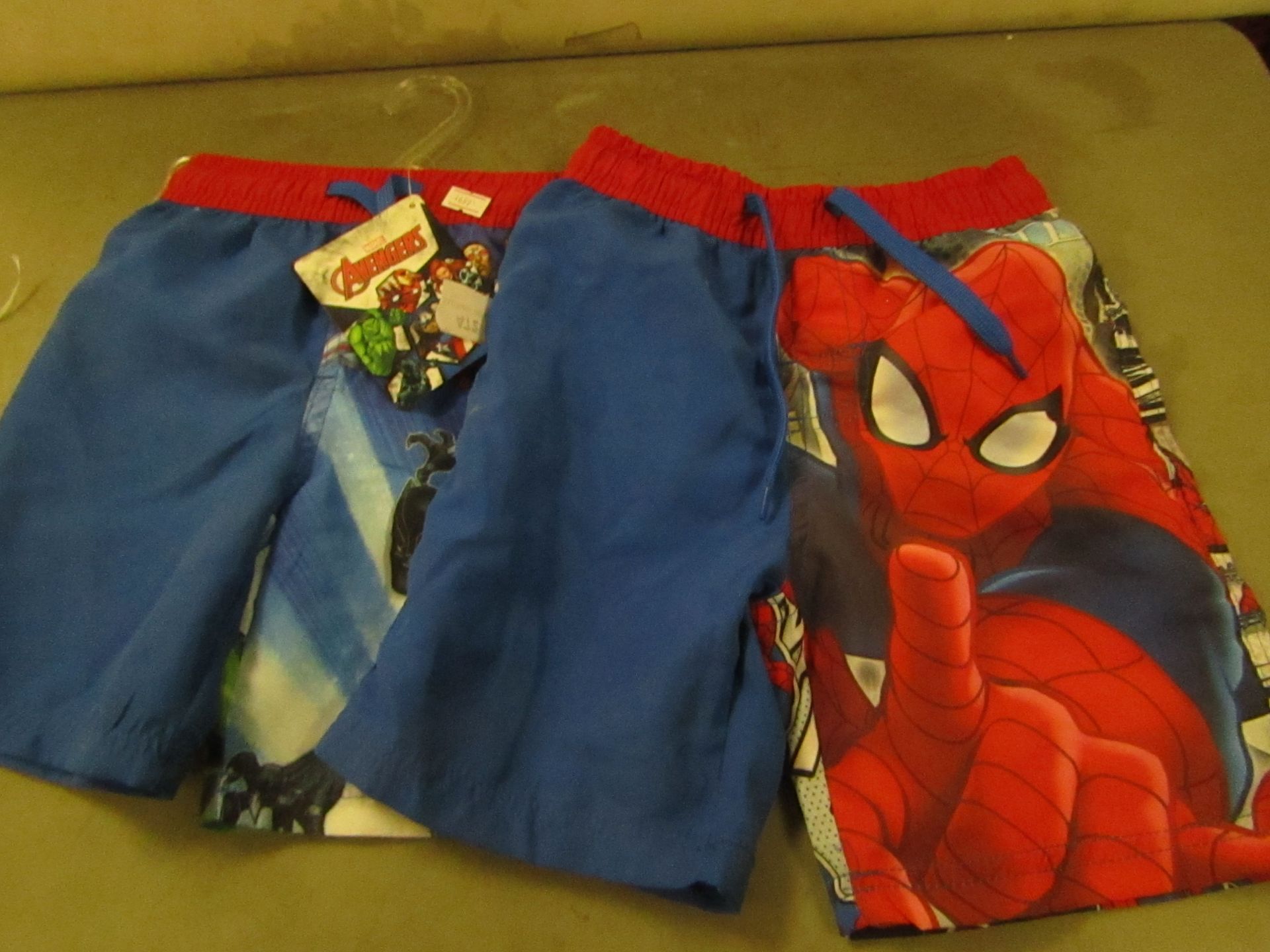 2 X Pairs of Avenger Shorts 1 12 to 24 Months 1 2 to 3 yrs Both New