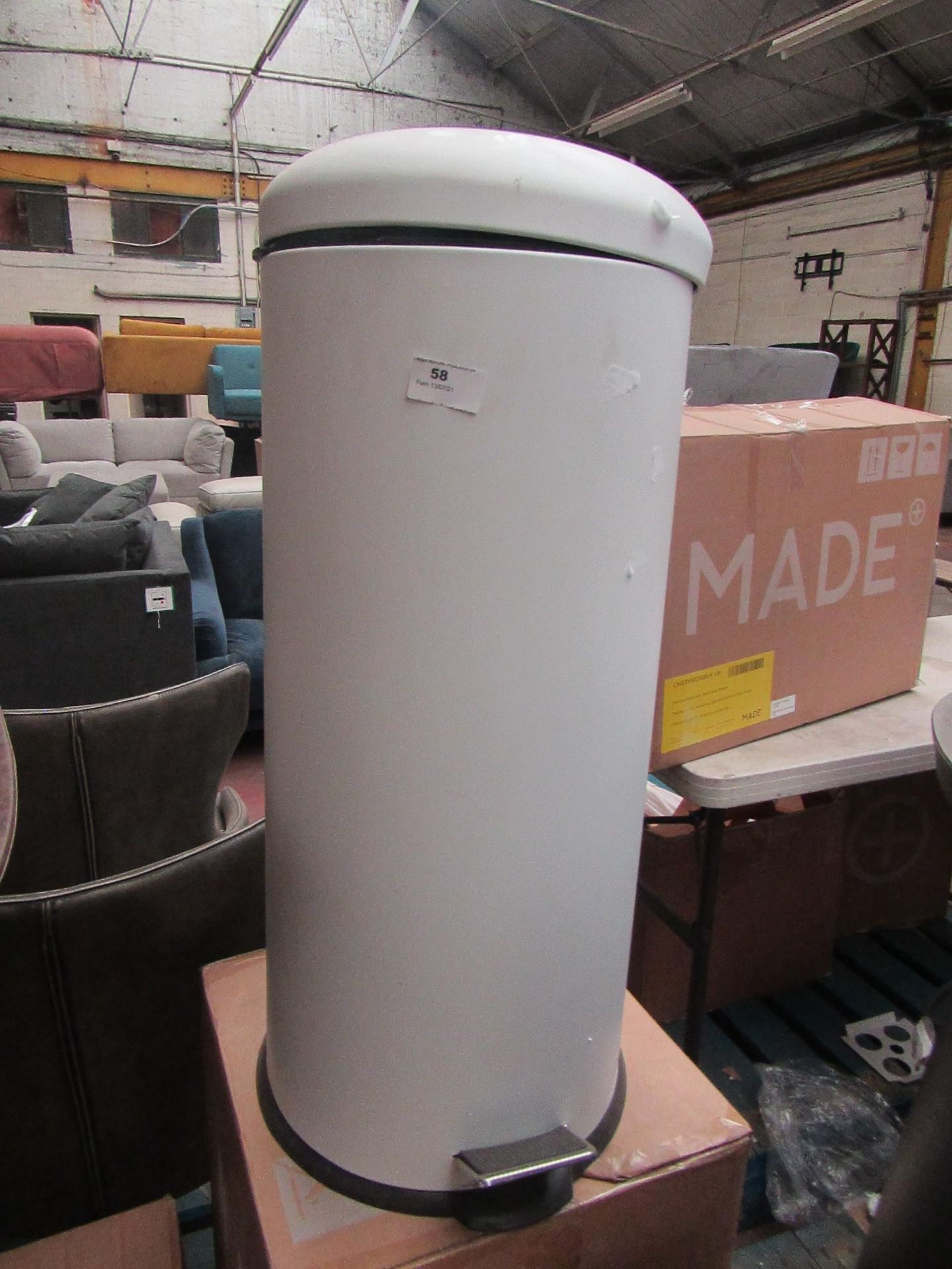 | 1x | MADE.COM JOSS 30L DOMED BIN | MAY HAVE DENTS AND MARKS, BOXED | RRP ?39 |