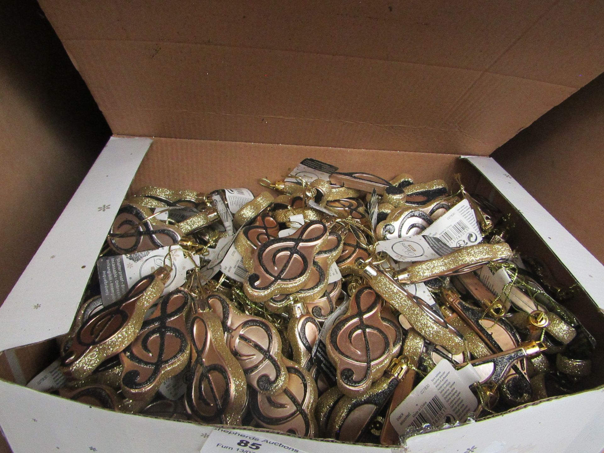 | 1X | BOX OF OVER 40X PACKS OF 3 COX & COX DECORIS SHATTERPROOF BAUBLES | LOOKS UNUSED (NO