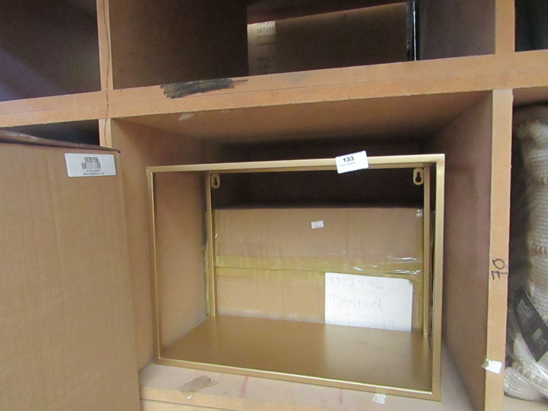 | 1X | COX & COX BURNISHED BRASS SHELF - SMALL | MINOR DENT & BOXED | RRP £75 |