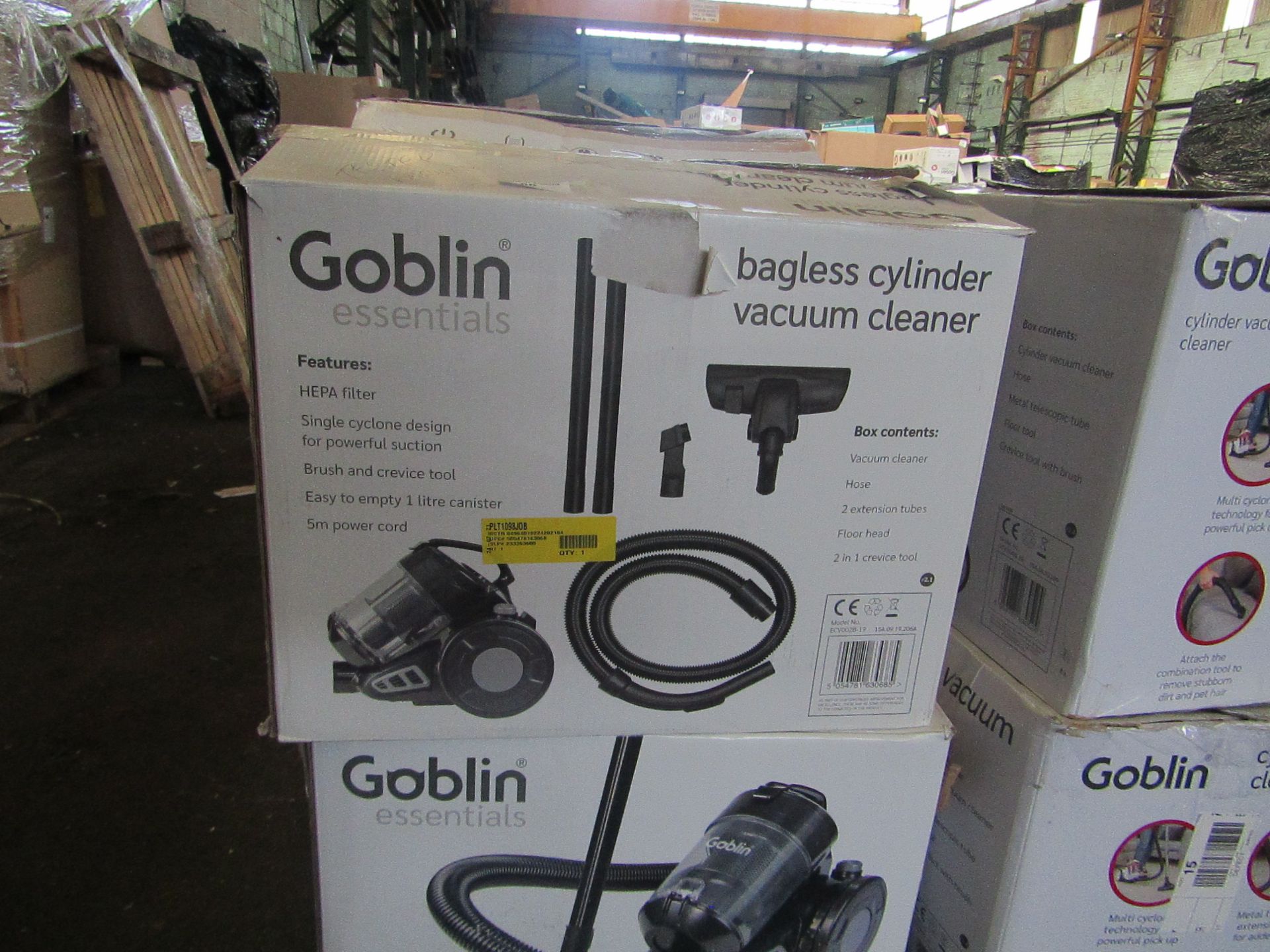 2x Goblin Essentials Bagless Vacuum Cleaners - Tested Working & Boxed - RRP £36 - Total RRP £72