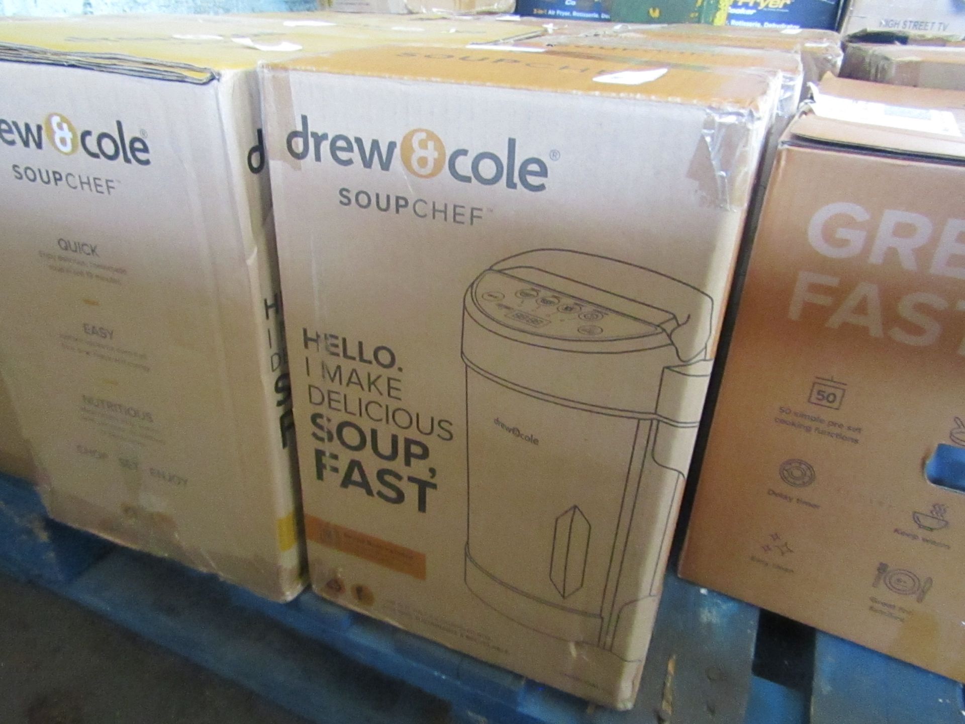 | 5X | DREW AND COLE SOUP CHEF | BOXED AND UNCHECKED | NO ONLINE RESALE | SKU C5060541516809 |