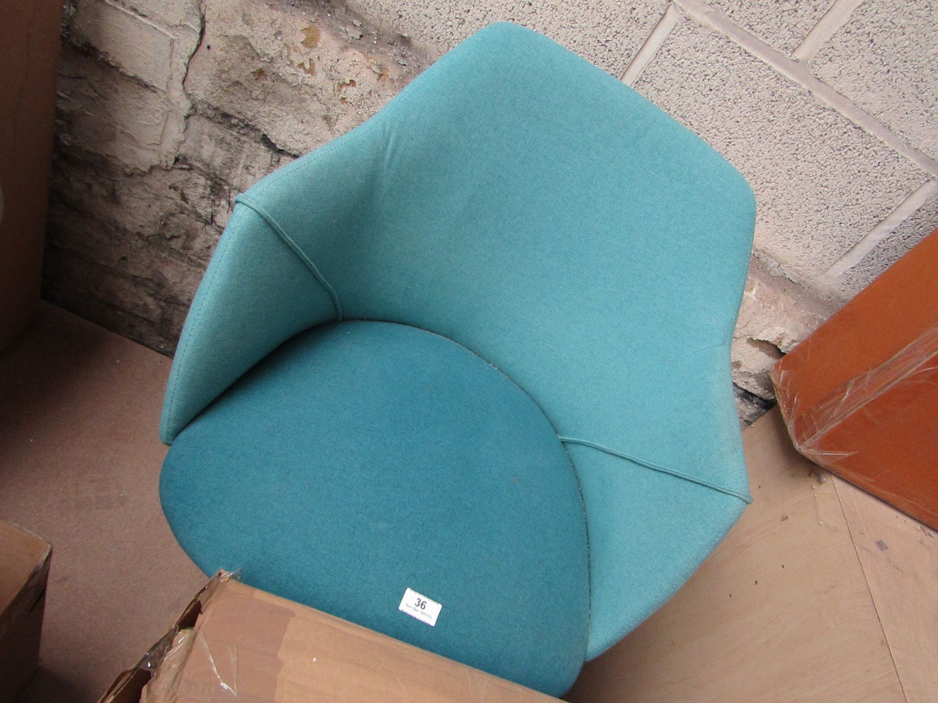 1 x Made.com Lule Office Chair Mineral Blue and Emerald Green RRP œ179 SKU MAD-OCHLLE013BLU-UK TOTAL