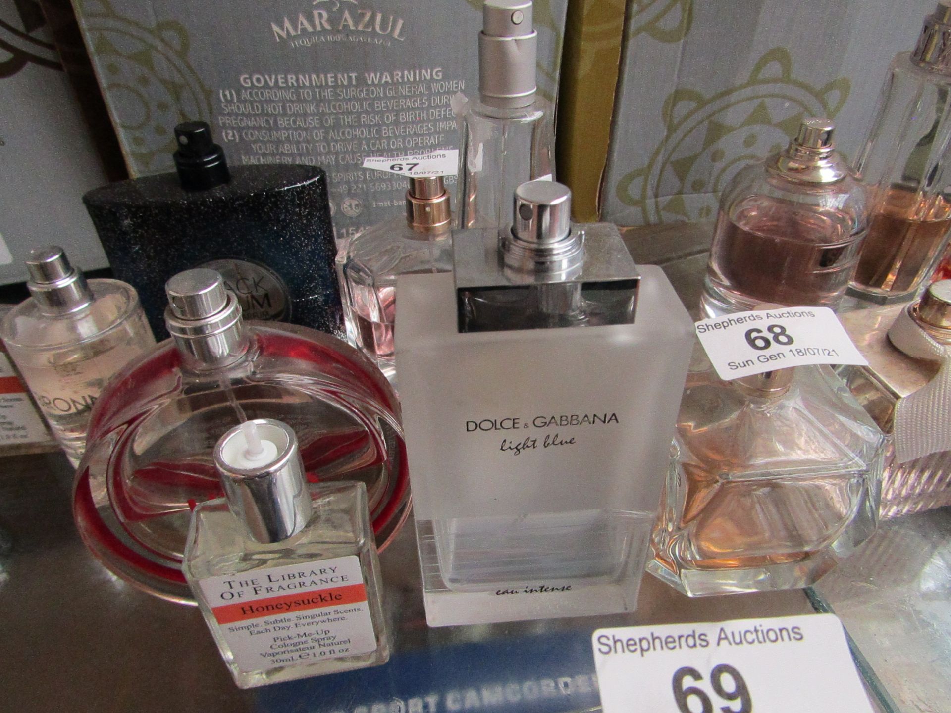 5x various aftershave/perfume, all 40% or lower, see image for style.