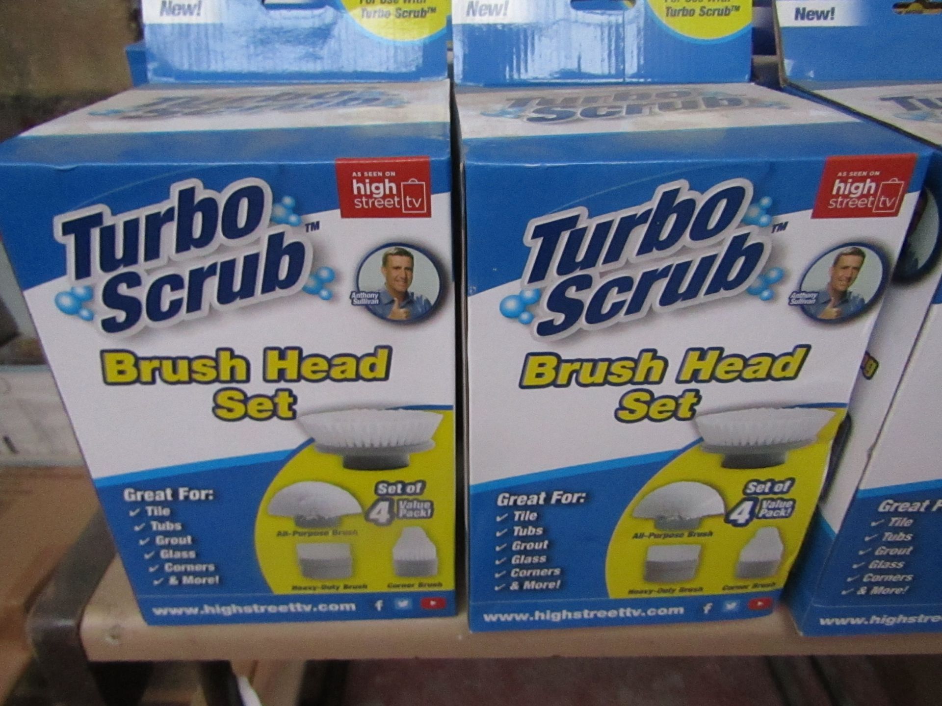 | 6X | TURBO SCRUB BRUSH HEAD SET BATHROOM ACCESSORY KIT | UNCHECKED AND BOXED | NO ONLINE