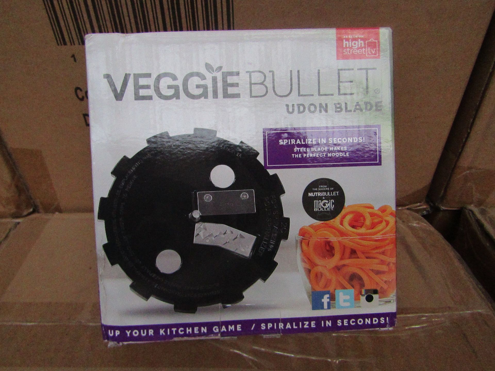 | 1X | BOX CONTAINING 20 UNITS OF 14 VEGGIE BULLET RIBBON BLADES | NEW AND BOXED | NO ONLINE