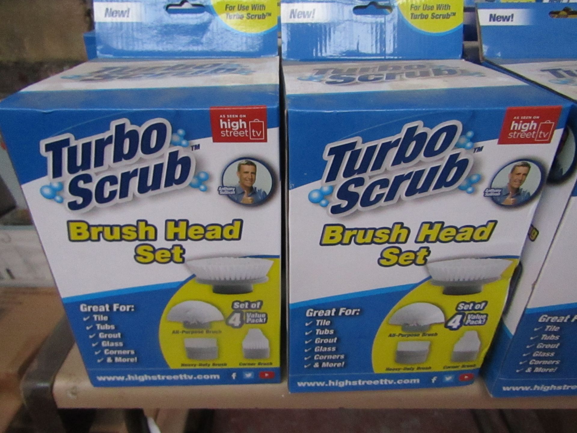 | 6X | TURBO SCRUB BRUSH HEAD SET BATHROOM ACCESSORY KIT | UNCHECKED AND BOXED | NO ONLINE