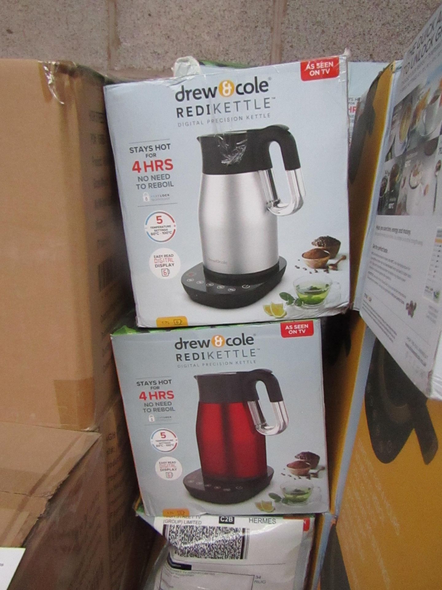 | 4X | DREW & COLE REDI KETTLE | UNCHECKED AND BOXED | NO ONLINE RESALE | RRP £69.99 | TOTAL LOT RRP