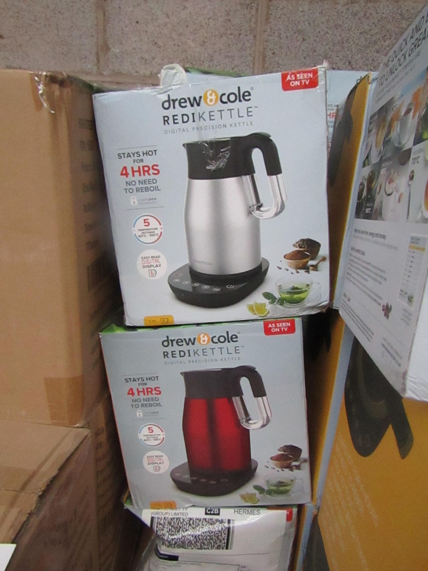| 4X | DREW & COLE REDI KETTLE | UNCHECKED AND BOXED | NO ONLINE RESALE | RRP £69.99 | TOTAL LOT RRP
