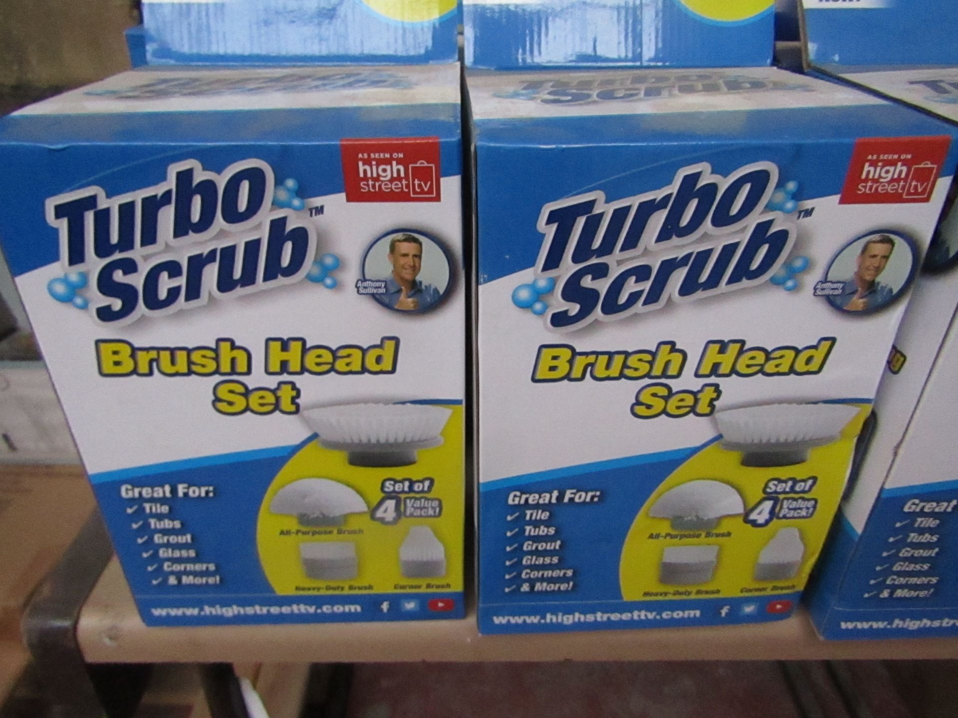| 6X | TURBO SCRUB BRUSH HEAD SET BATHROOM ACCESSORY KIT | UNCHECKED AND BOXED | NO ONLINE