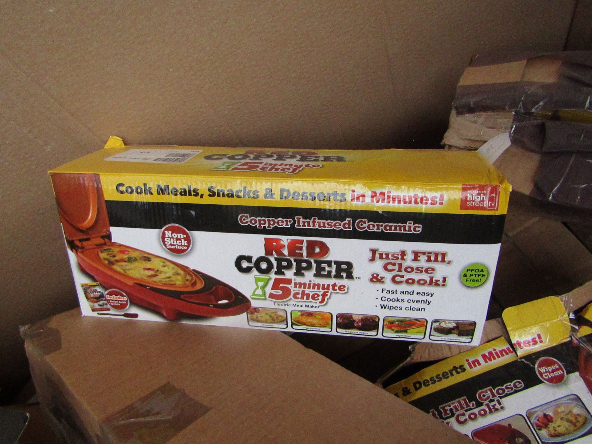 | 10X | RED COPPER CHEF ELECTRIC MEAL MAKERS | UNCHECKED AND BOXED | NO ONLINE RESALE | SKU