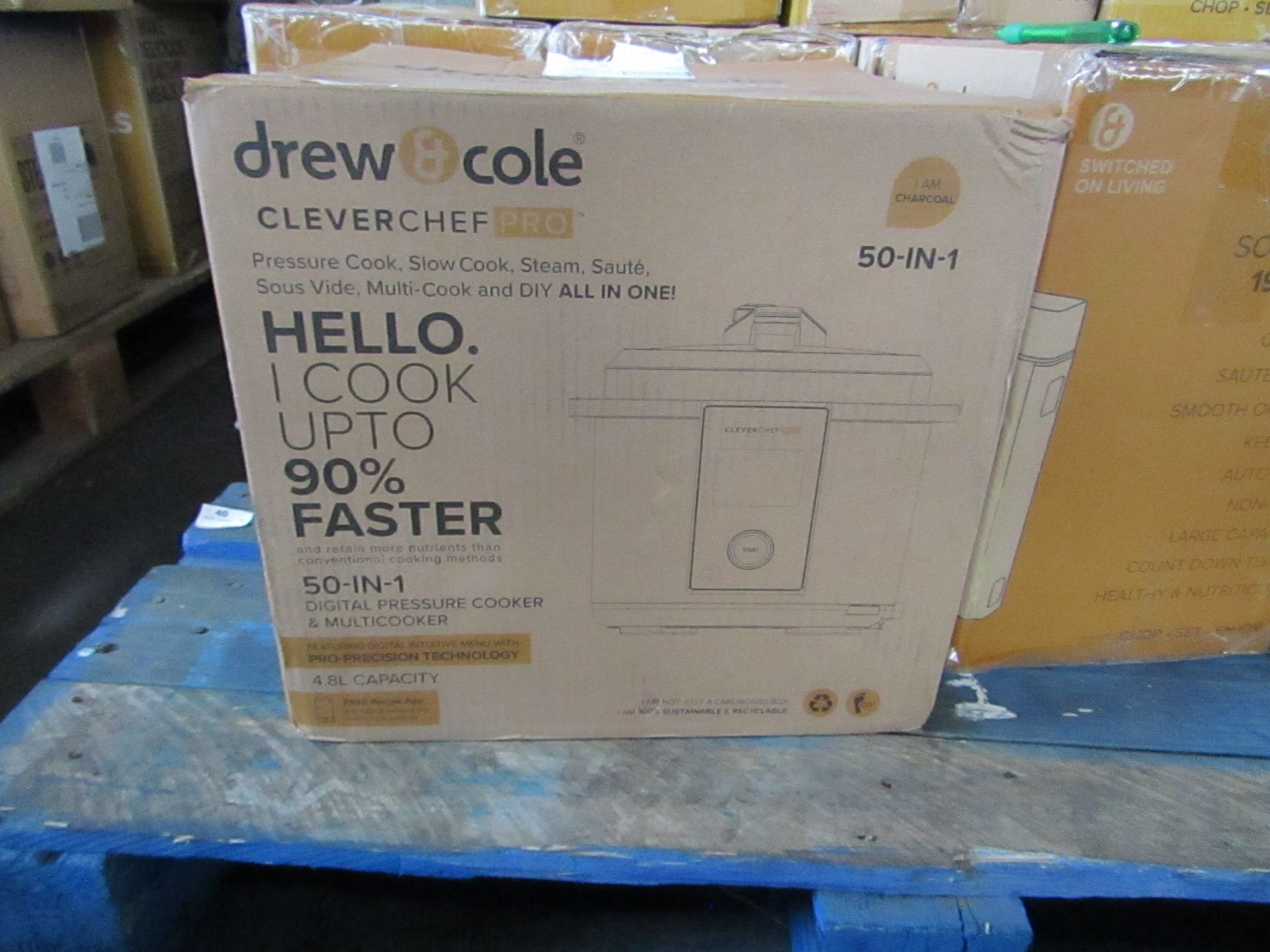 1x Drew & Cole Clever Chef Pro 50 in 1, 4.8L Capacity - Unchecked Raw Return - RRP £129.99