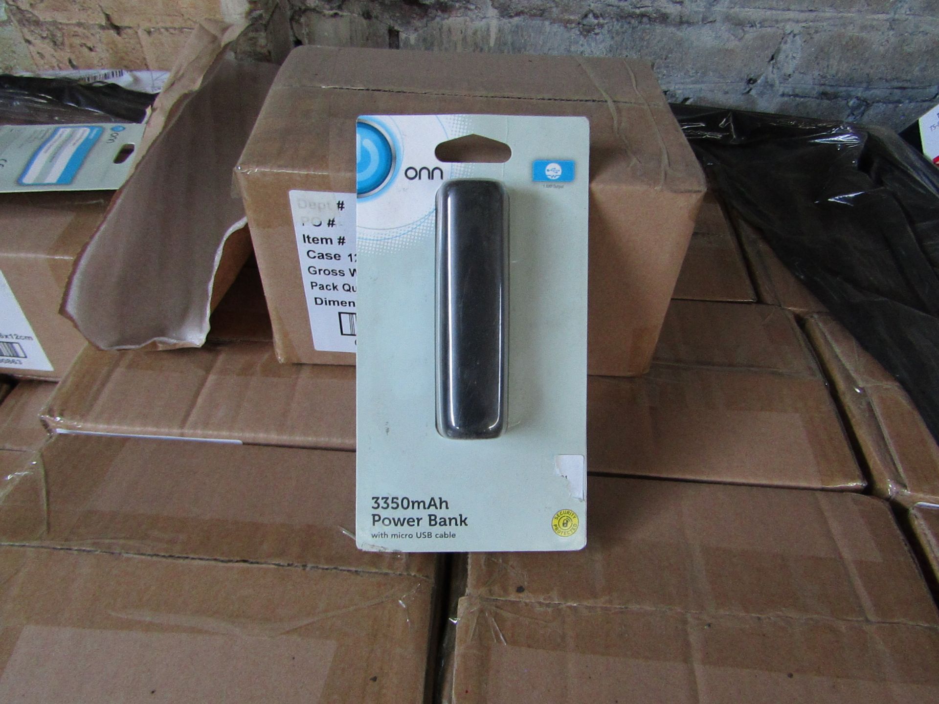 | 5x | ONN 3350MAH BOX OF 4 POWER BANK WITH MICRO USB CABLE | NEW & BOXED | NO ONLINE RESALE | SKU