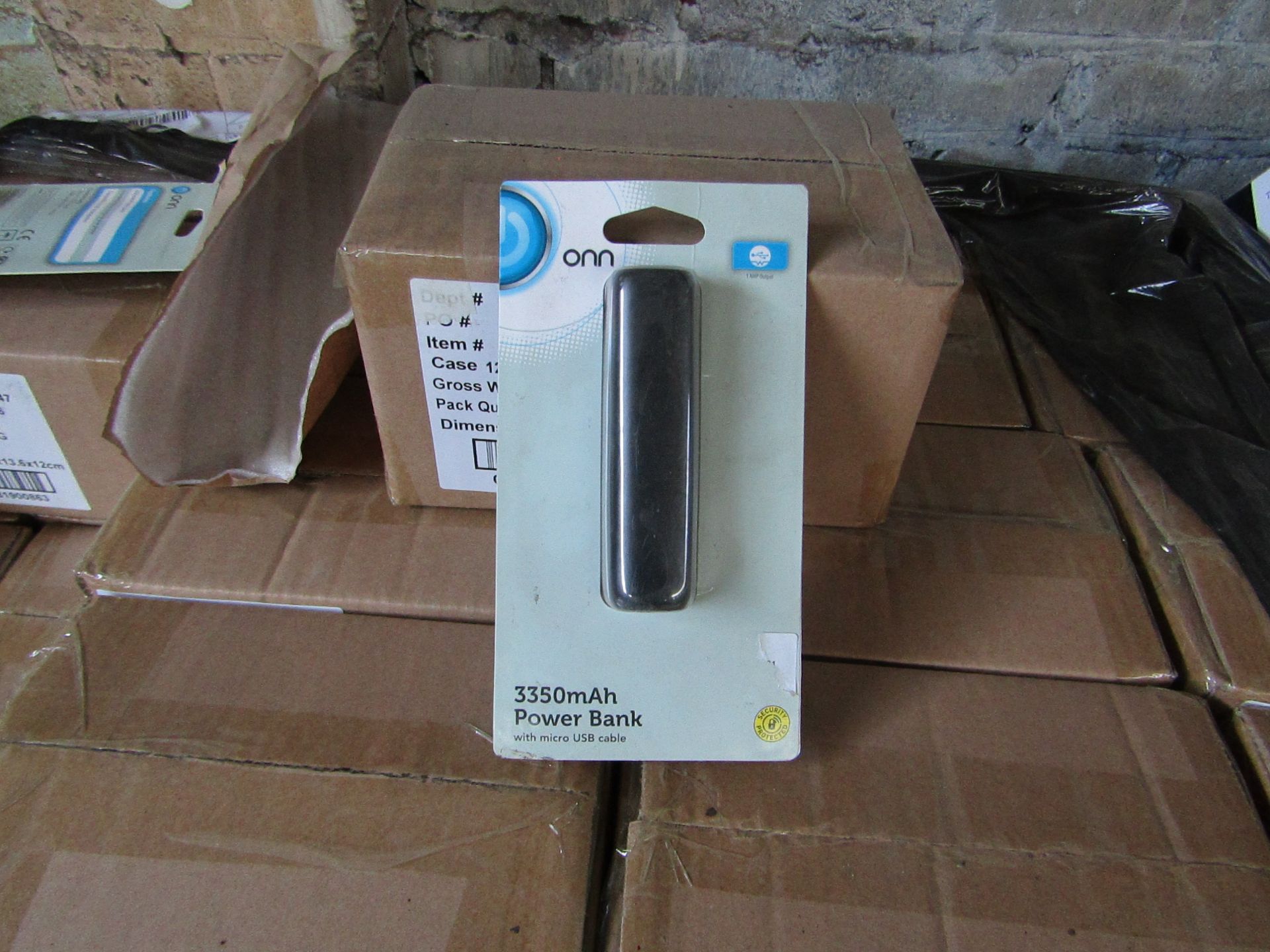 | 5x | ONN 3350MAH BOX OF 4 POWER BANK WITH MICRO USB CABLE | NEW & BOXED | NO ONLINE RESALE | SKU