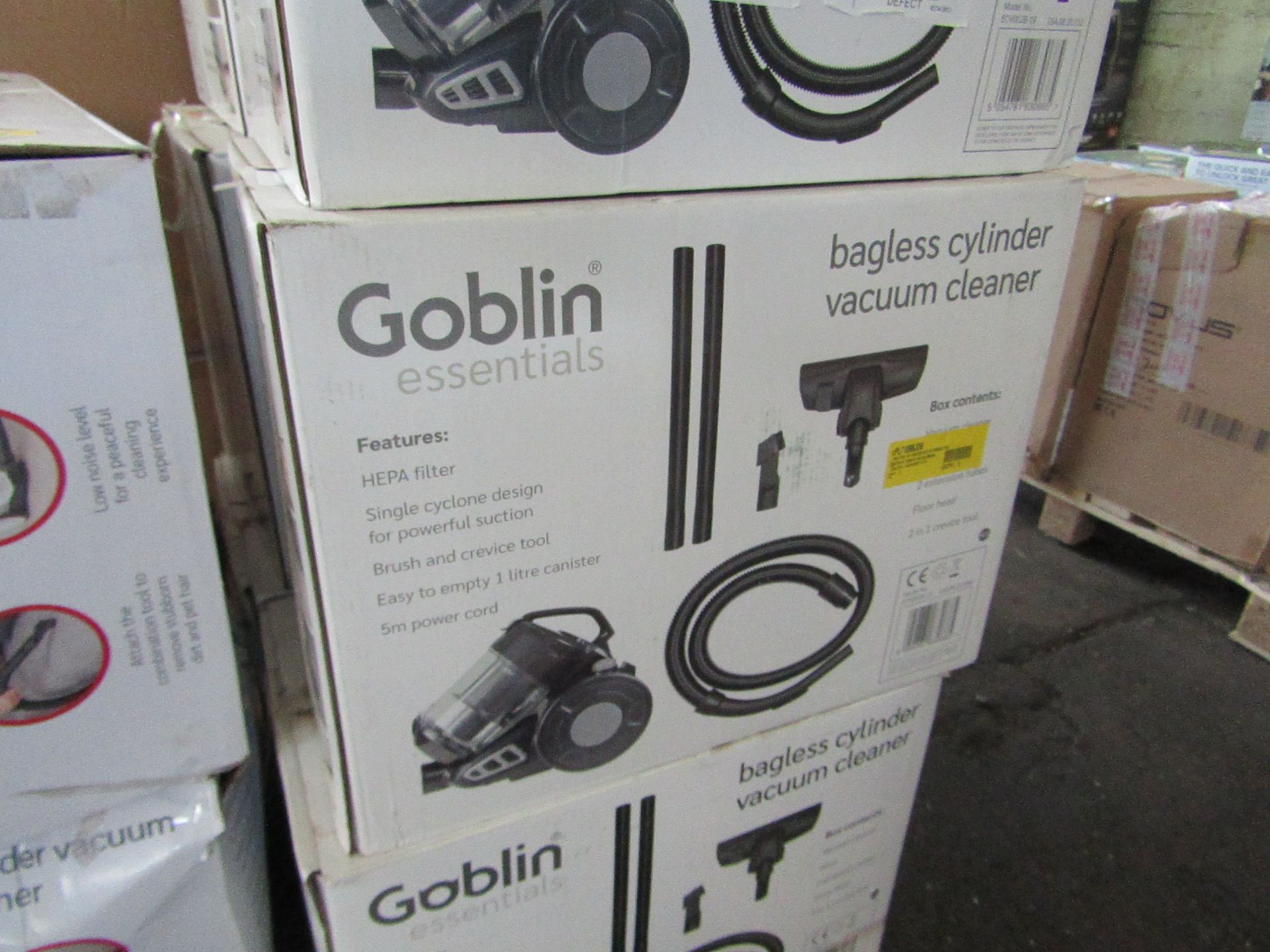 2x Goblin Essentials Bagless Vacuum Cleaners - Tested Working & Boxed - RRP £36 - Total RRP £72