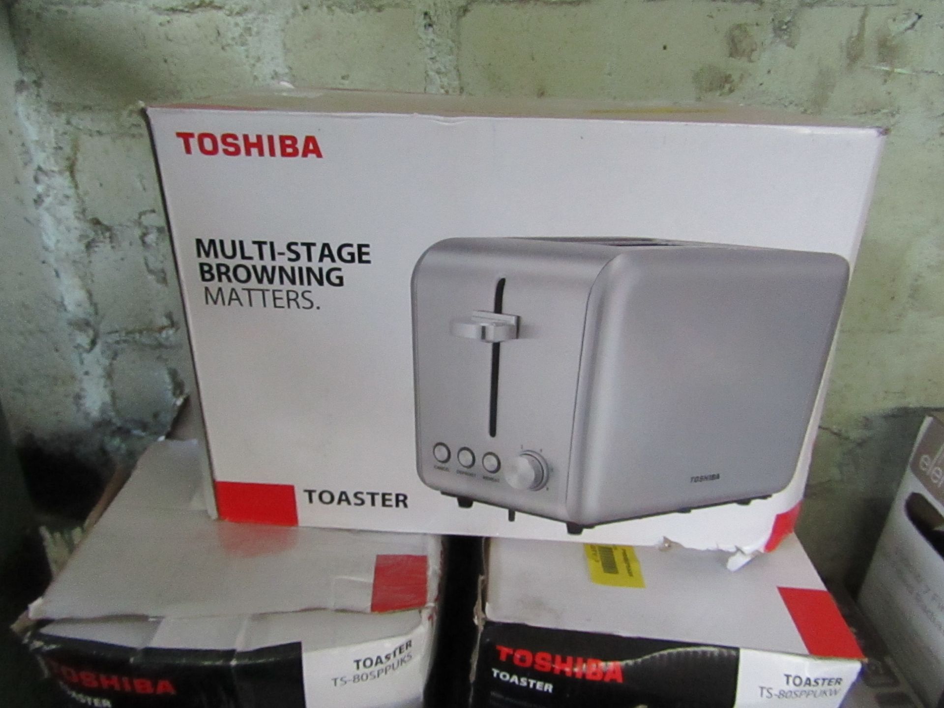 | 7x | TOSHIBA 2-SLICE TOASTER | UNCHECKED & BOXED | NO ONLINE RESALE | SKU C5057172361489 | LOAD