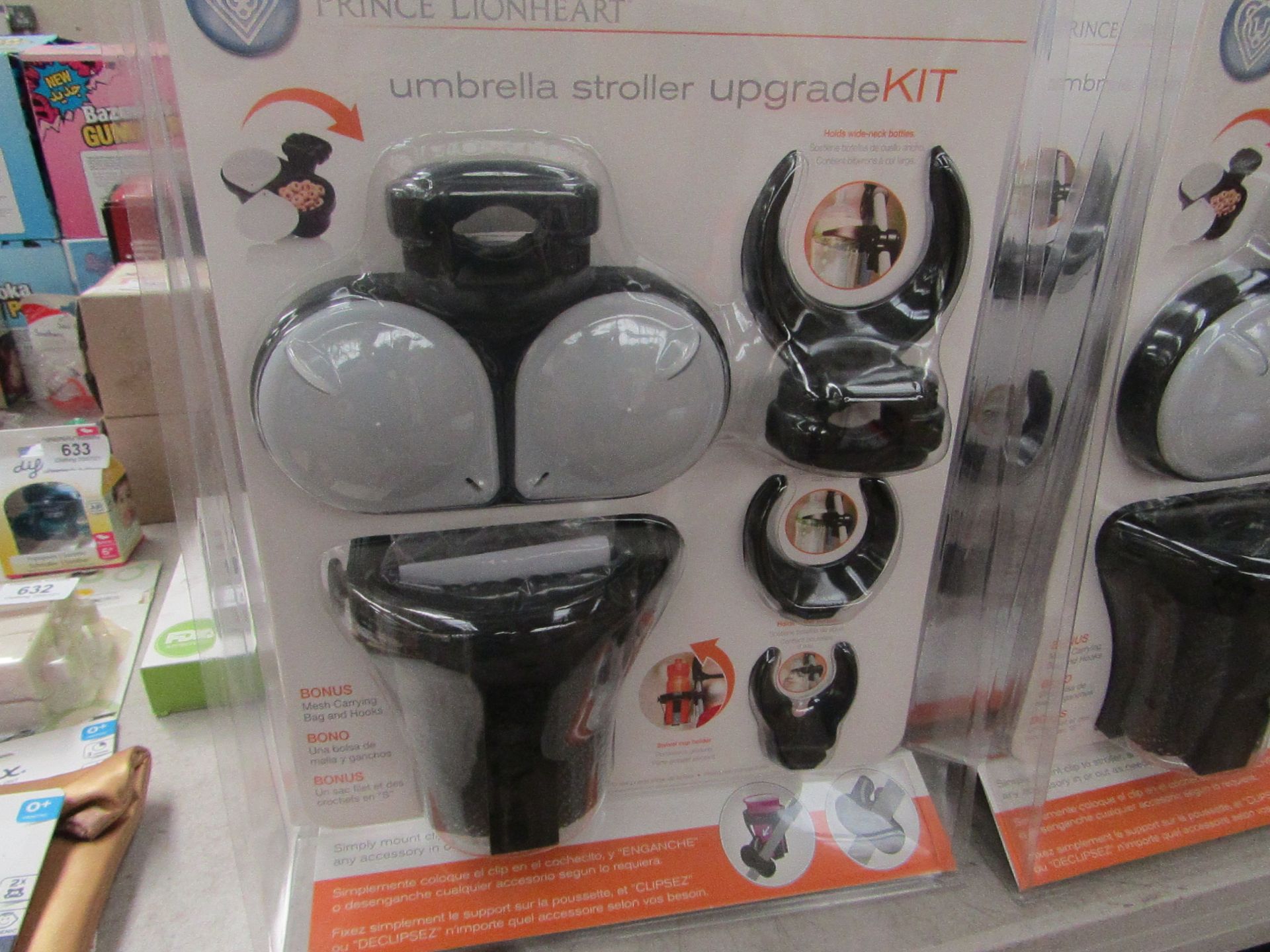 2 x Prince Lionheart Universal Umbrella Stroller upgrade kits, RRP £7.95 each new and packaged.