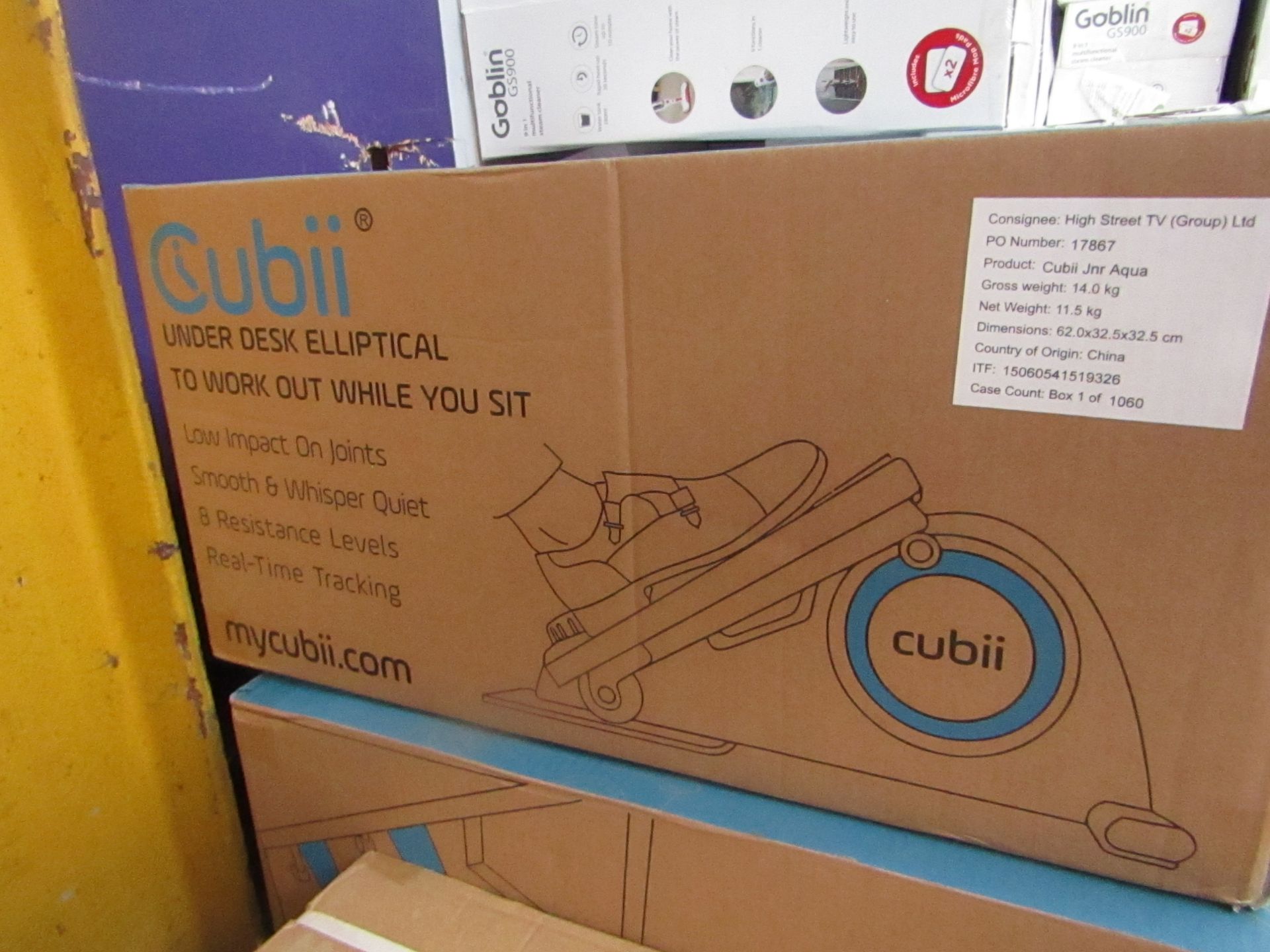 | 1X | CUBII UNDER DESK ELLIPTICAL WORKOUT | UNCHECKED & BOXED | NO ONLINE RE-SALE | RRP £179.99 |