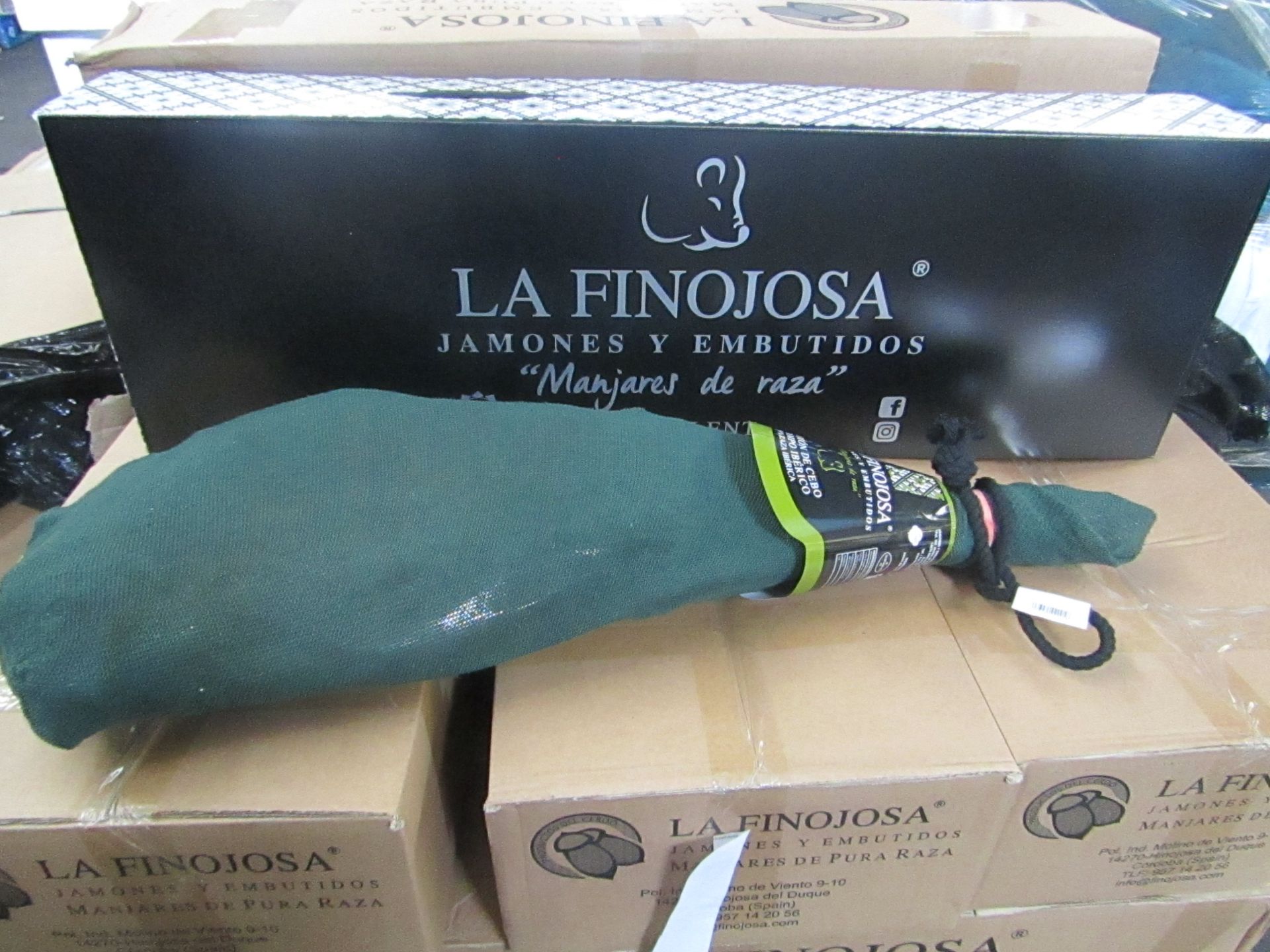 1 x La FINOJOSA 7.89kg Ham Joint Iberian cereal-fed ham, Jamones Y Embutidos Manjares De Pura Raza