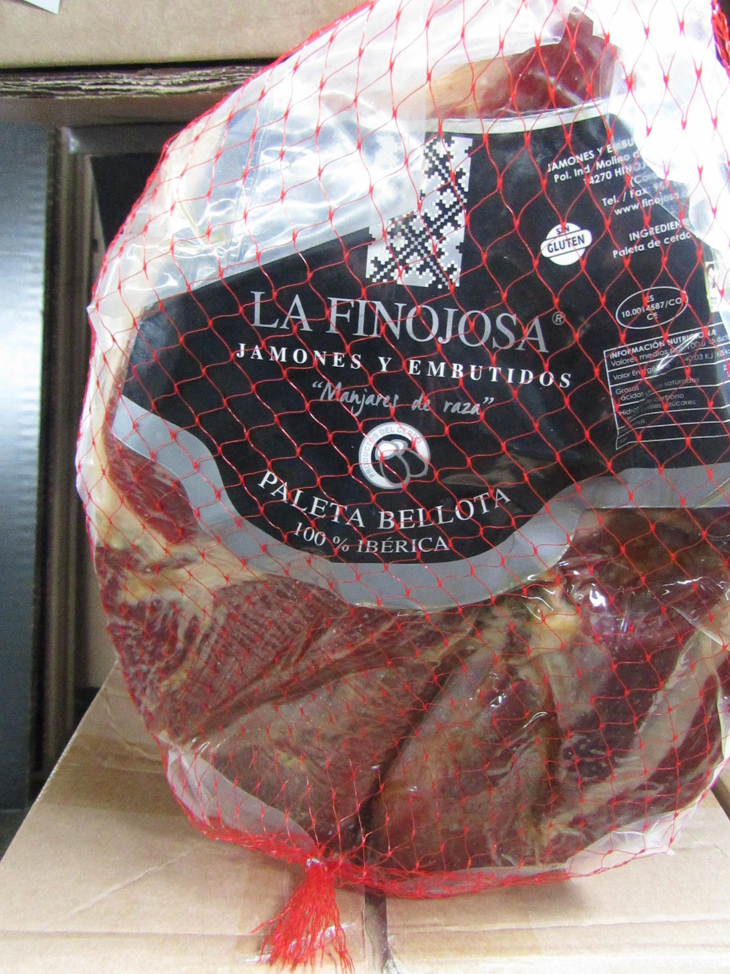 1 x La Finojosa 2.2 Kg Boneless Iberico Ham Shoulder BB 18.3.22 RRP £117.50 on Amazon Pata Negra -