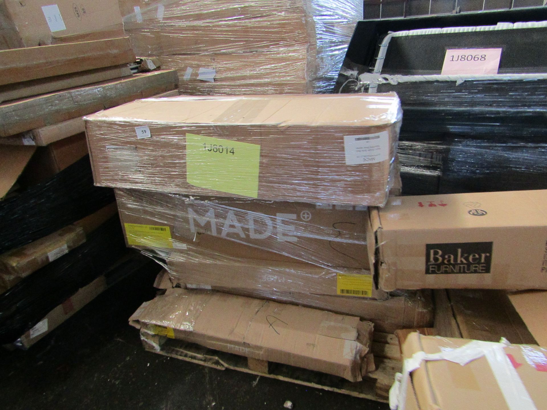 Mixed pallet of Made.com customer returns to include 5 items of stock with a total RRP of