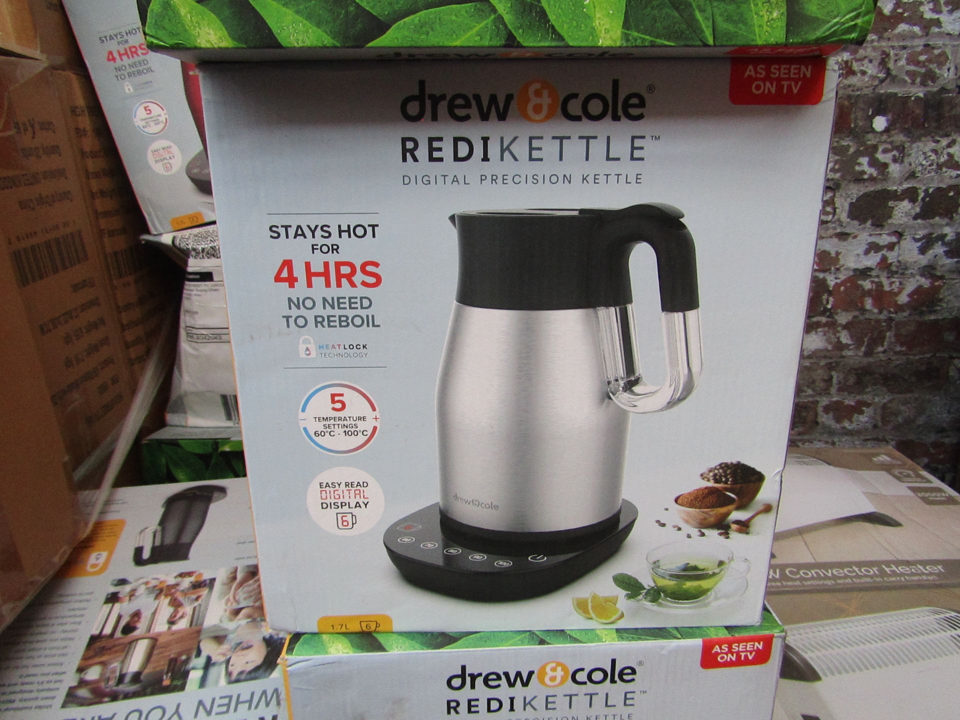 | 4X | DREW & COLE REDI KETTLE | UNCHECKED AND BOXED | NO ONLINE RESALE | RRP £69.99 | TOTAL LOT RRP