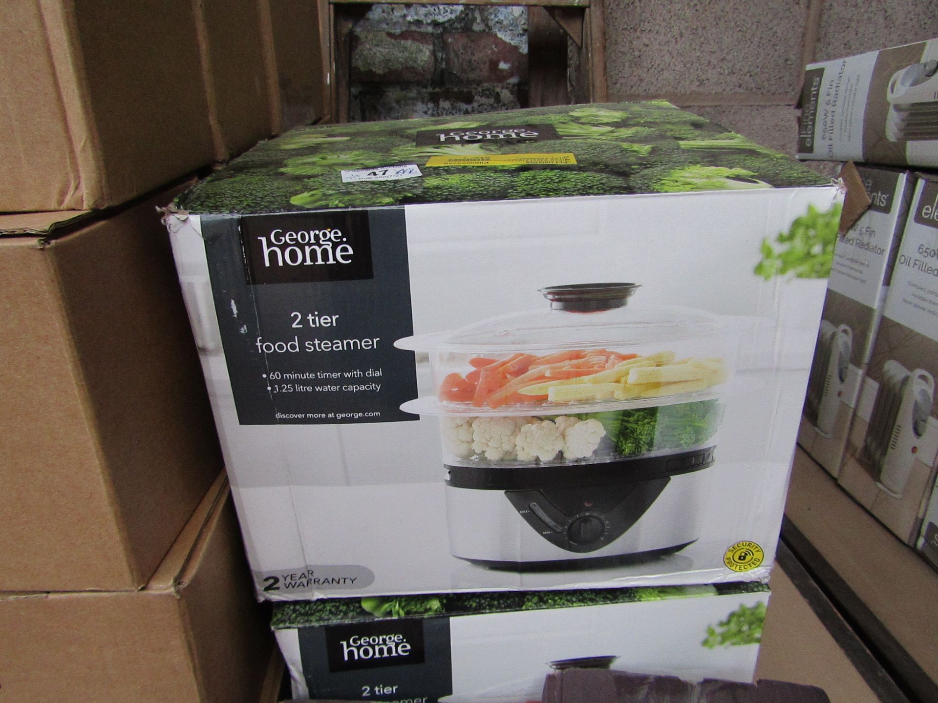 | 4X | 1.25 2 TIER FOOD STEAMER | UNCHECKED & BOXEDD | NO ONLINE RESALE | SKU C054781630210 | LOAD