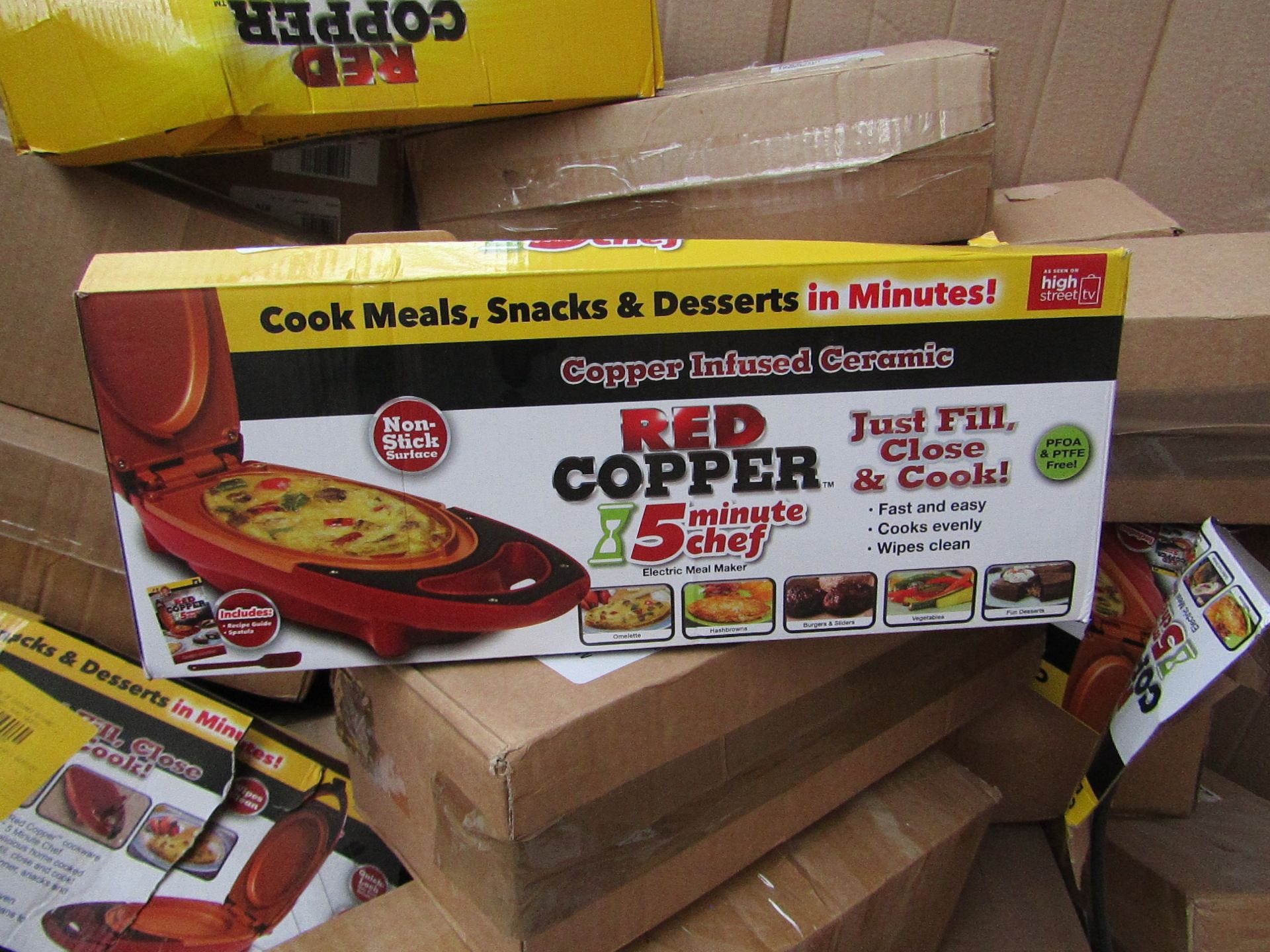 | 10X | RED COPPER CHEF ELECTRIC MEAL MAKERS | UNCHECKED AND BOXED | NO ONLINE RESALE | SKU