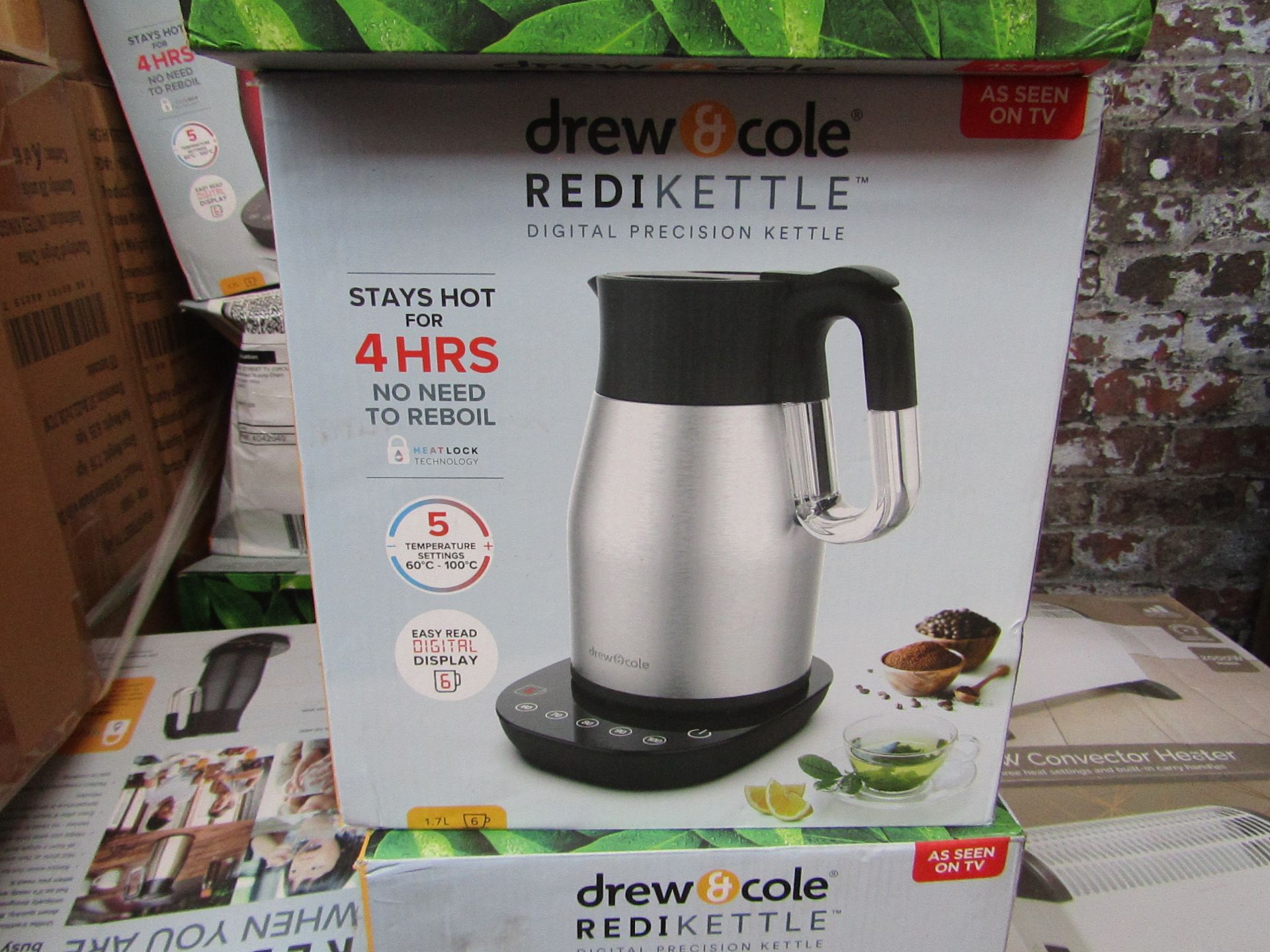 | 4X | DREW & COLE REDI KETTLE | UNCHECKED AND BOXED | NO ONLINE RESALE | RRP £69.99 | TOTAL LOT RRP