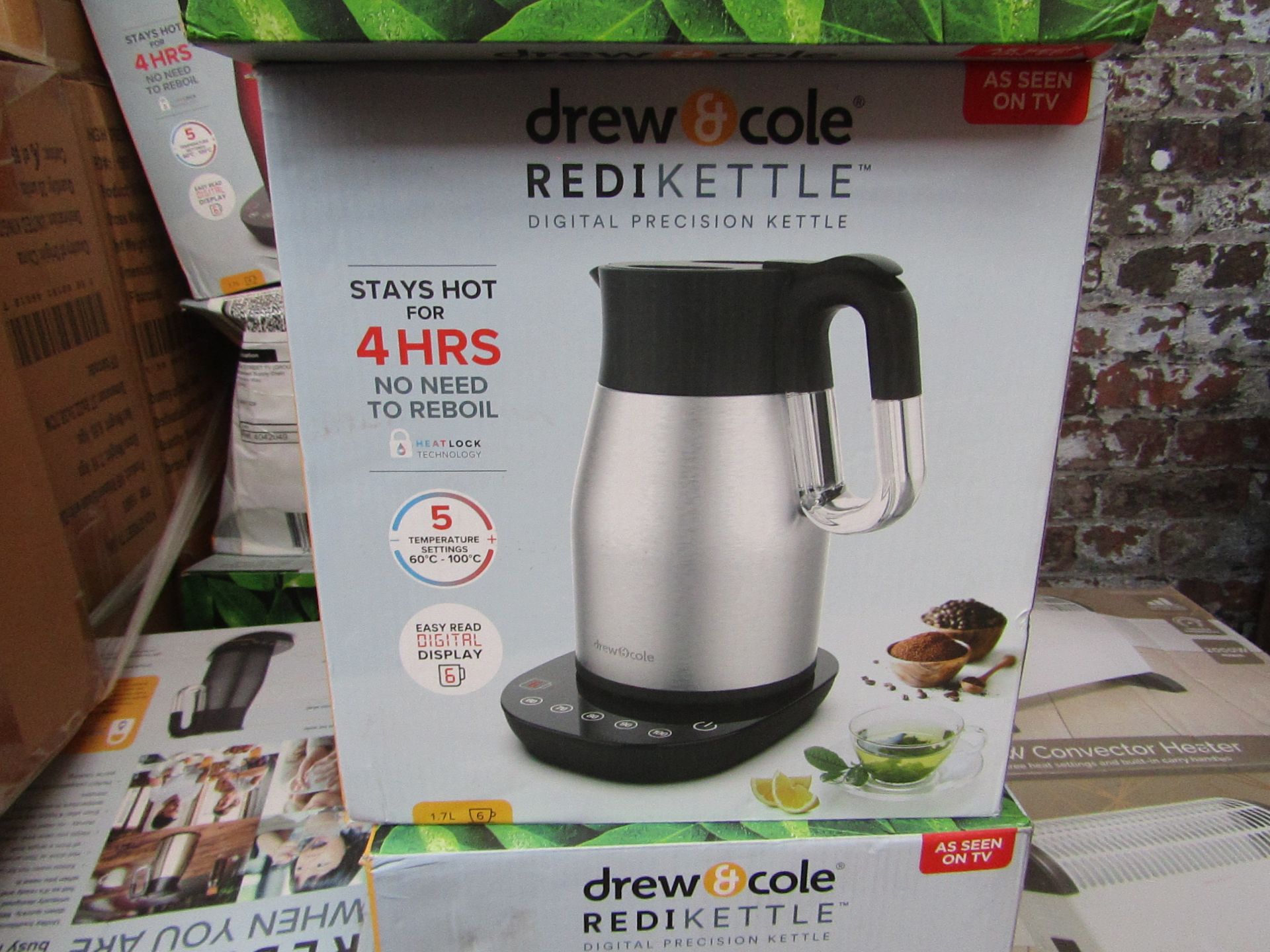 | 4X | DREW & COLE REDI KETTLE | UNCHECKED AND BOXED | NO ONLINE RESALE | RRP £69.99 | TOTAL LOT RRP