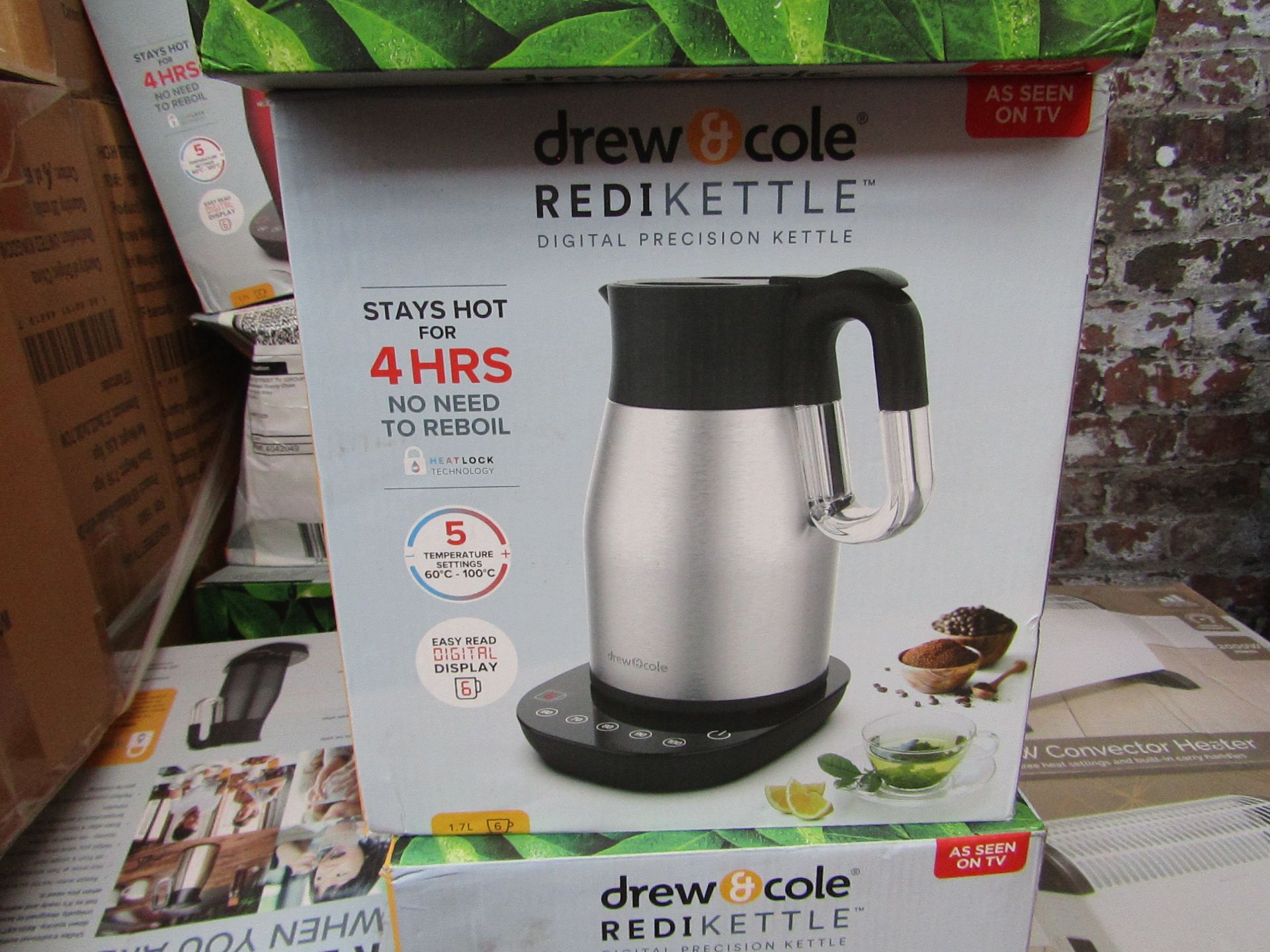 | 4X | DREW & COLE REDI KETTLE | UNCHECKED AND BOXED | NO ONLINE RESALE | RRP £69.99 | TOTAL LOT RRP