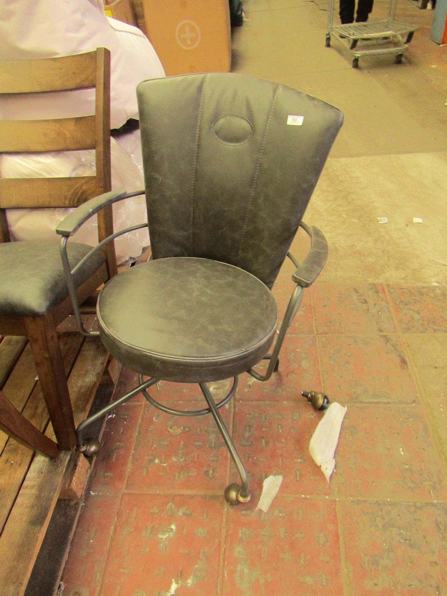 | 1X | COX & COX INDUSTRIAL STYLE OFFICE CHAIR - GREY | NO VISIBLE DAMAGE | RRP £325 |