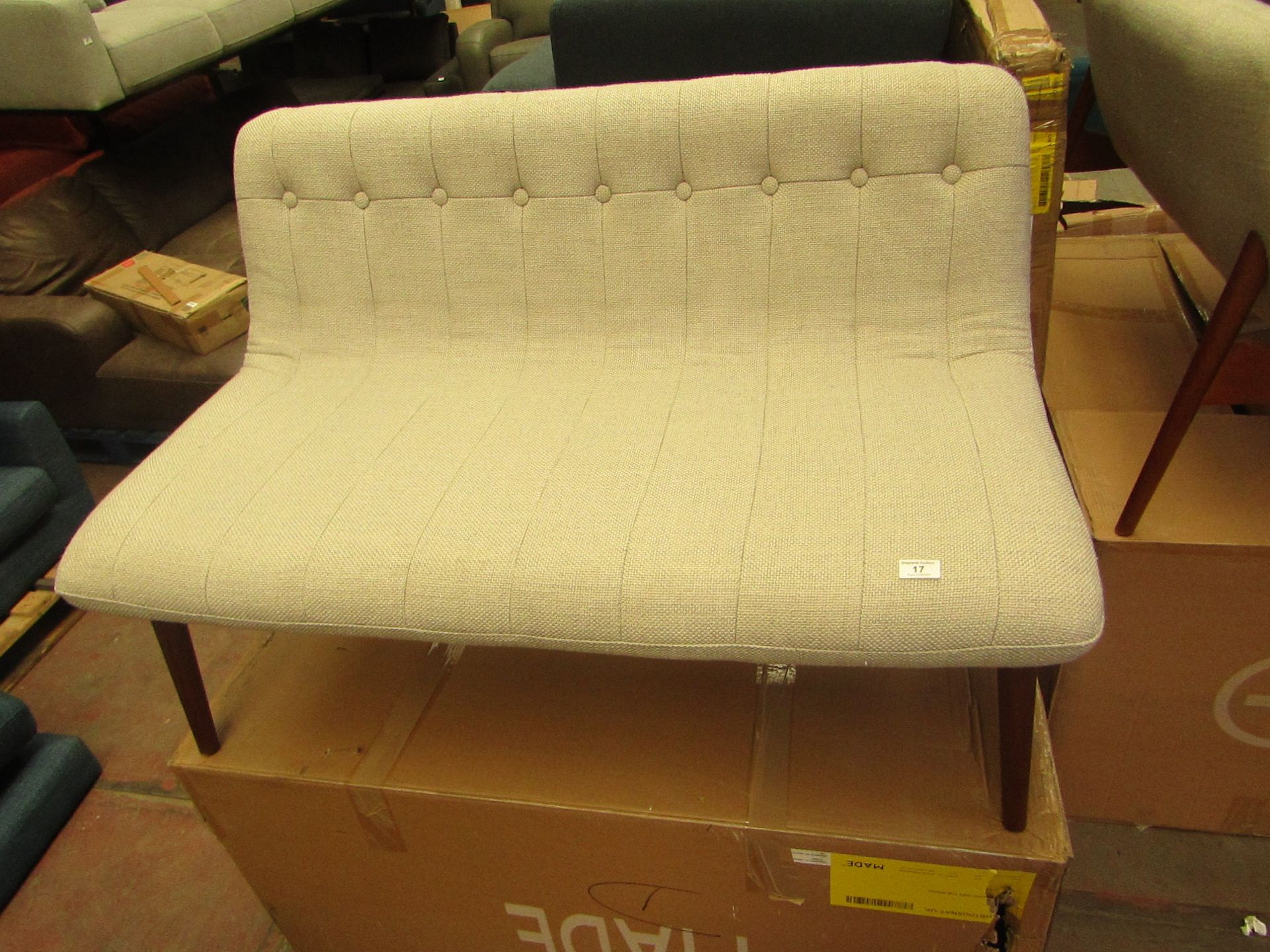 1 x Halbert 2 Seater Sofa, Oat Weave SKU MAD-CHAHBT005NAT-UK TOTAL RRP £299 This lot is a completely