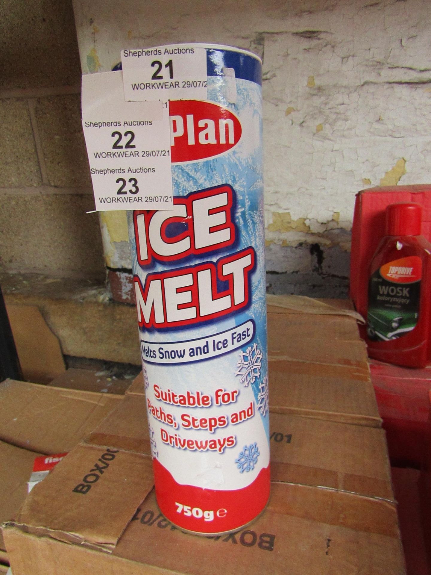 6x Carplan - Ice Melt 750g tubs - New & Boxed.