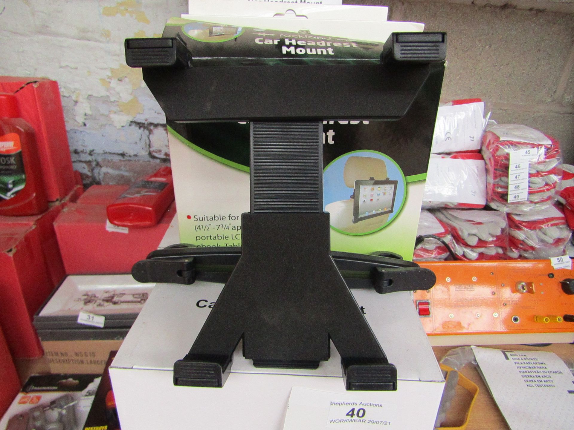 4x Rockland - Car Headrest Mounts Suitable for Tablets and devices up to 7" - New & Boxed.