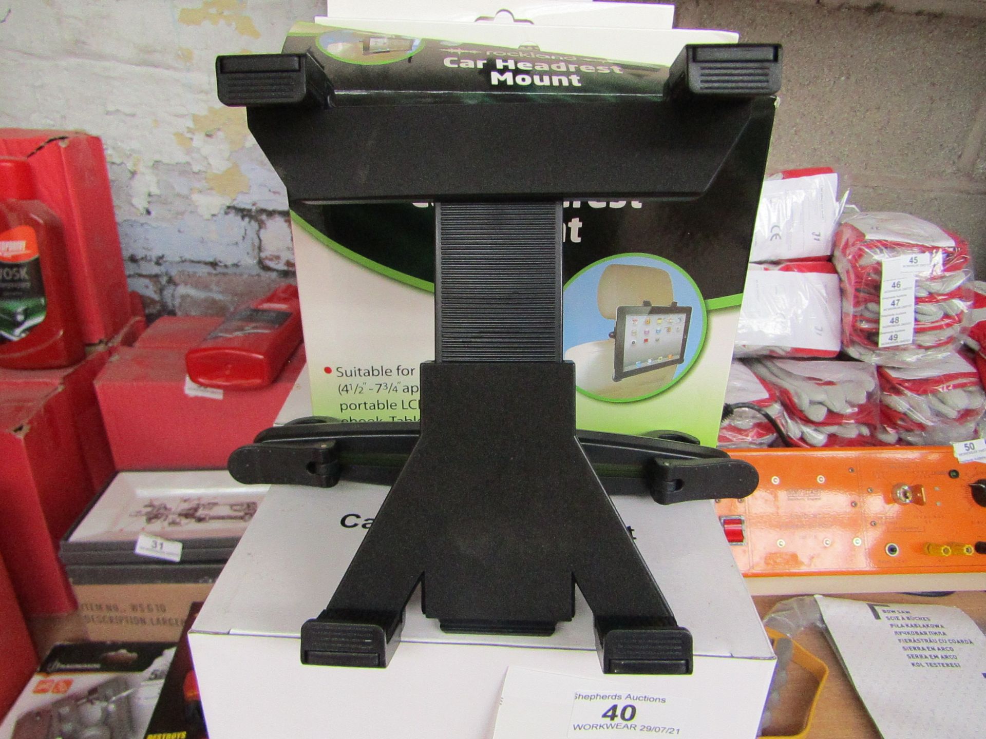 4x Rockland - Car Headrest Mounts Suitable for Tablets and devices up to 7" - New & Boxed.