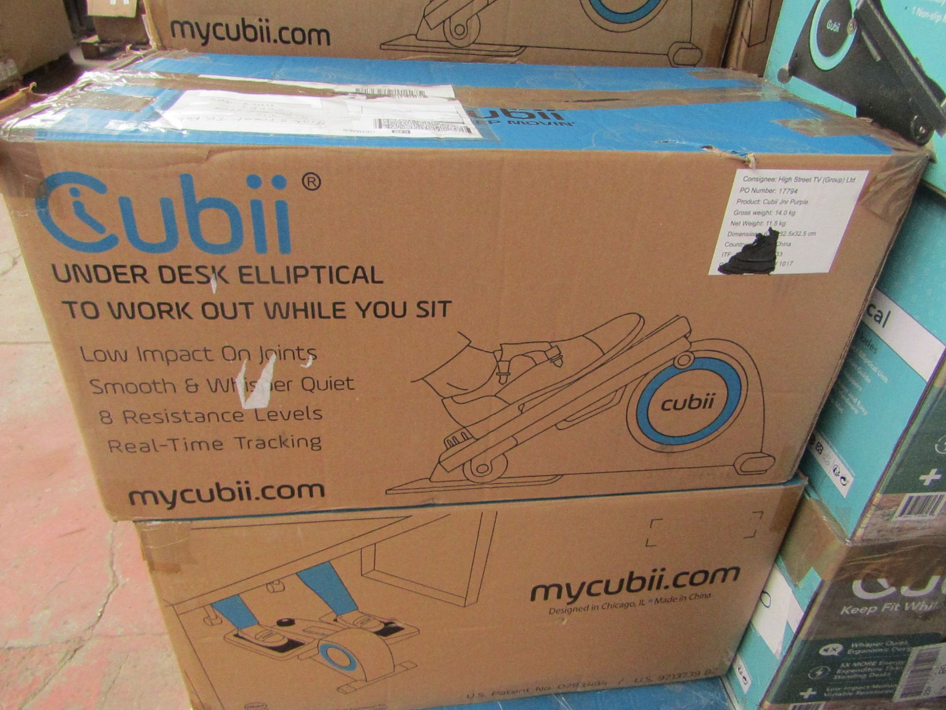 | 1X | CUBII UNDER DESK ELLIPTICAL WORKOUT | UNCHECKED & BOXED | NO ONLINE RE-SALE | RRP £179.99 |