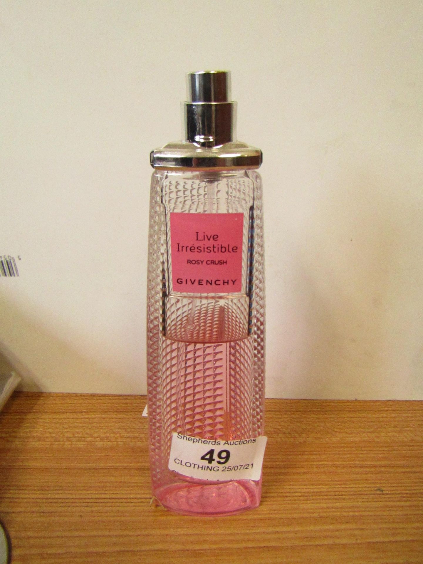 Givenchy Live Irresistable Rosy Crush Eau De Parfum 75mls 60% Full RRP £44