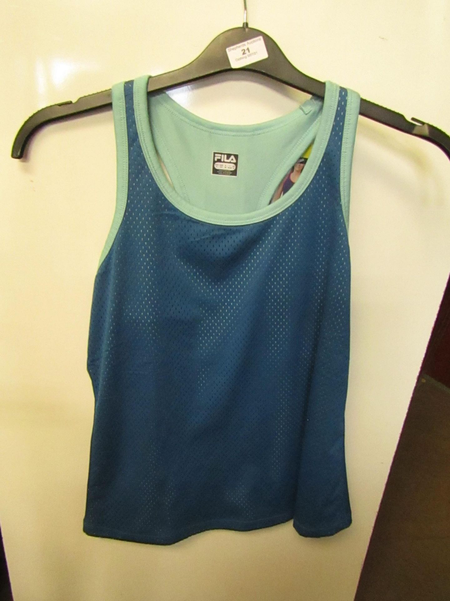 Fila Ladies Overlay Mesh Running Top Size S New With Tags