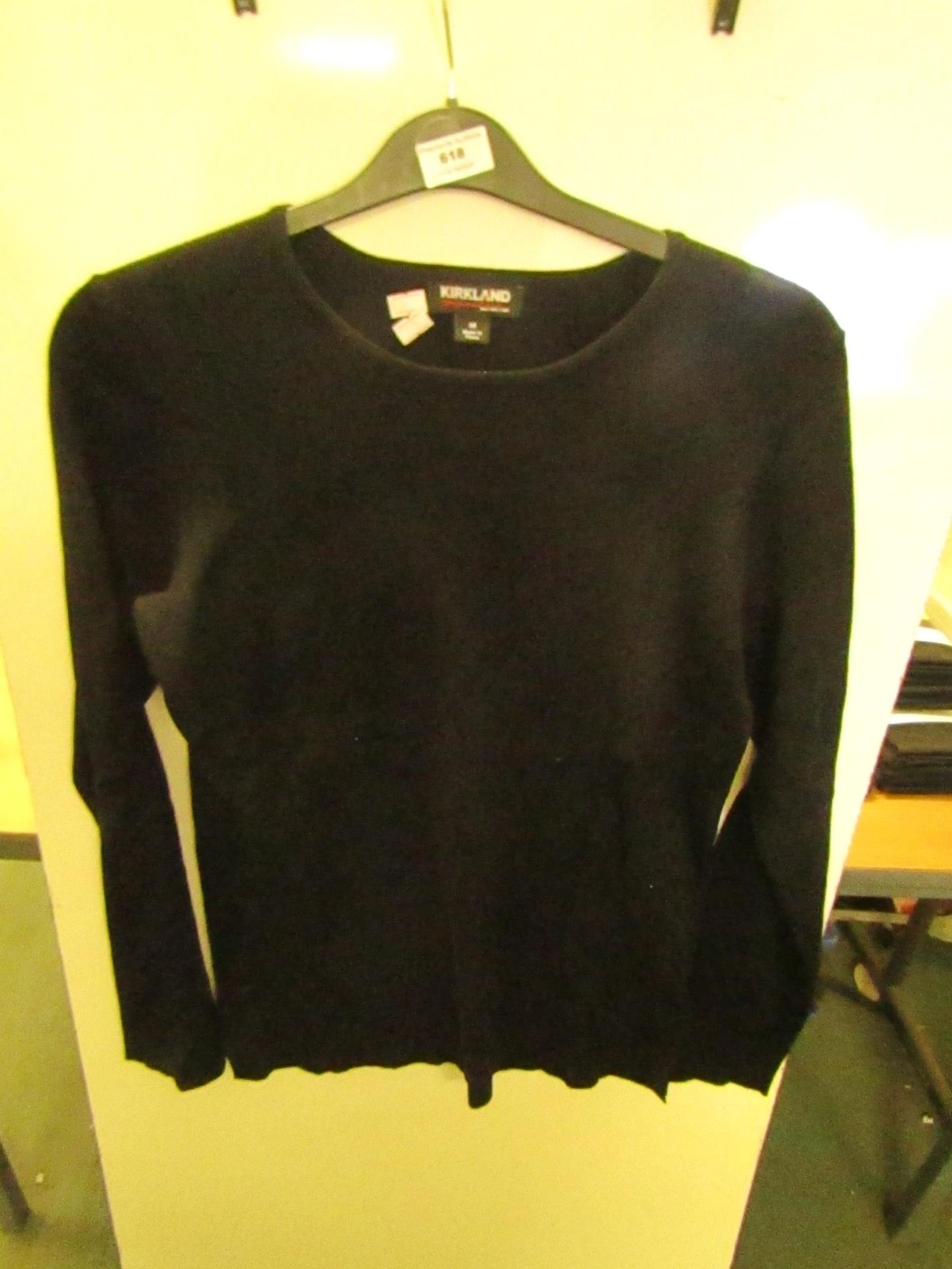Kirkand Signature Ladies Crew Neck Sweater Black Size L New With Tags