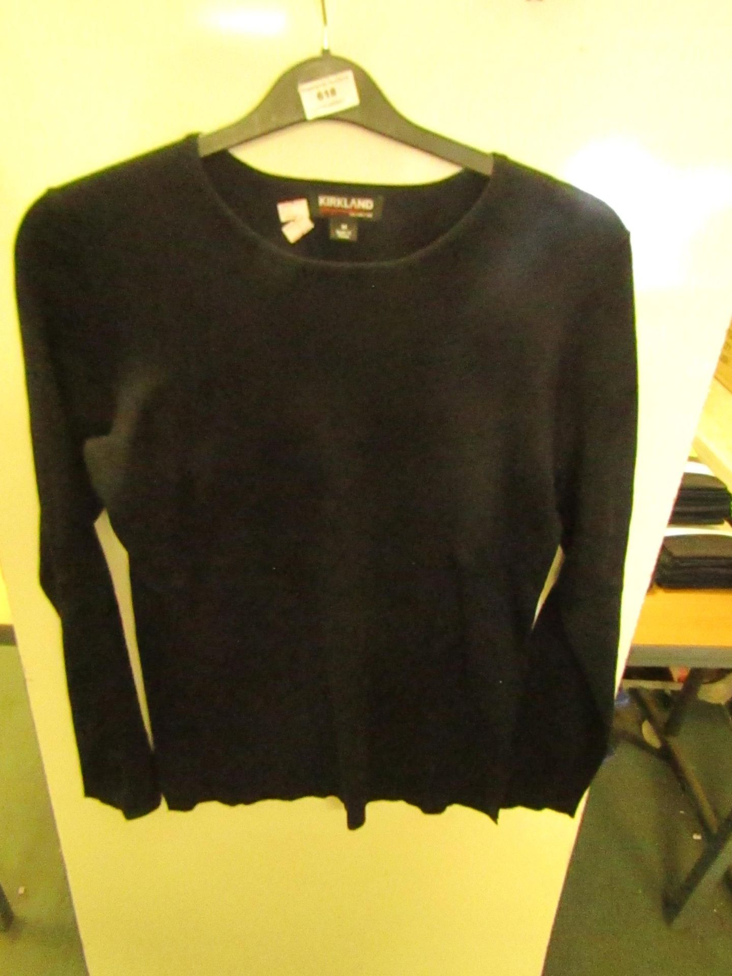 Kirkand Signature Ladies Crew Neck Sweater Black Size L New With Tags