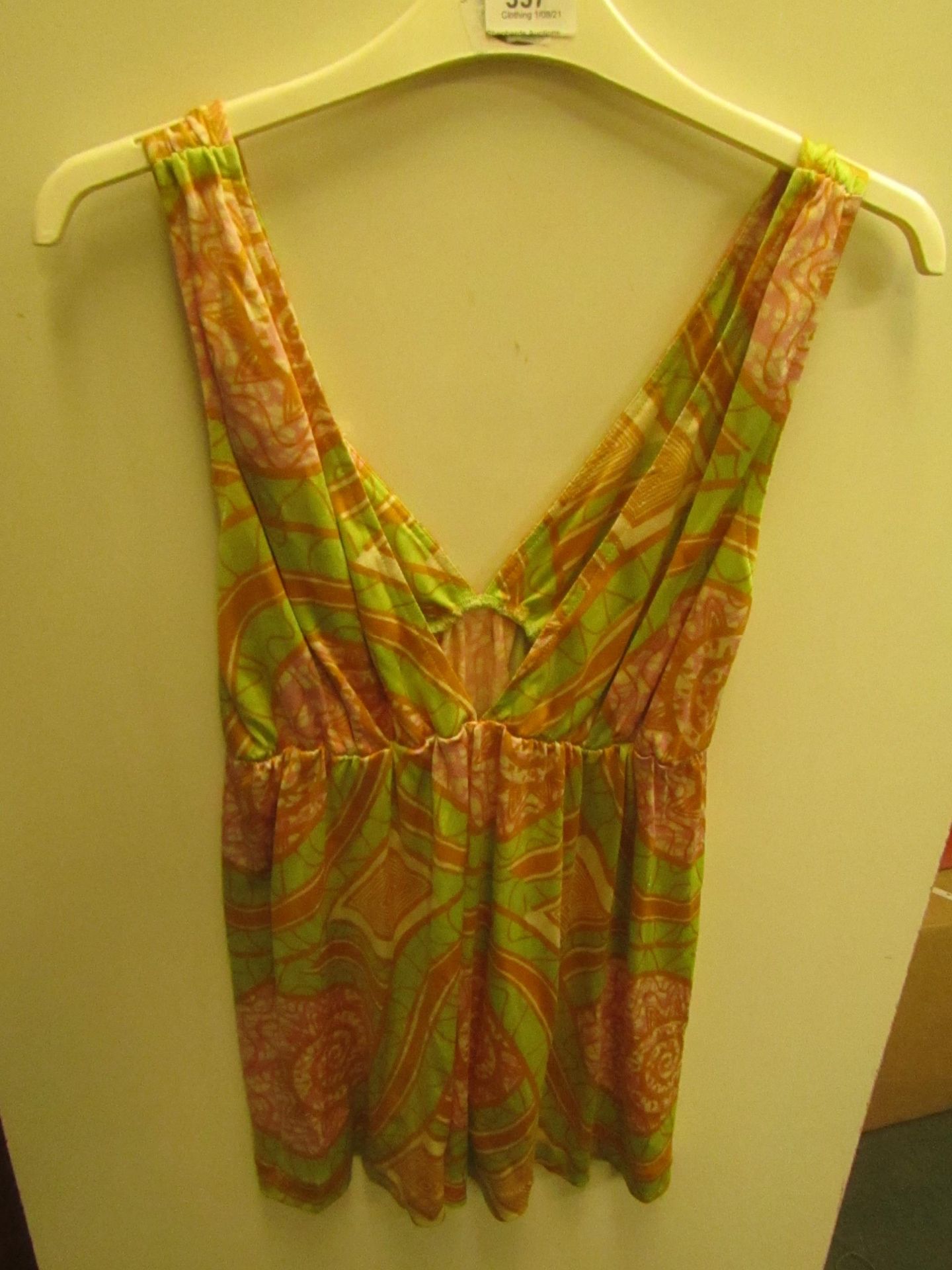Nieves Lavi Ladies Seychelles Print Top Size 8 New With Tags