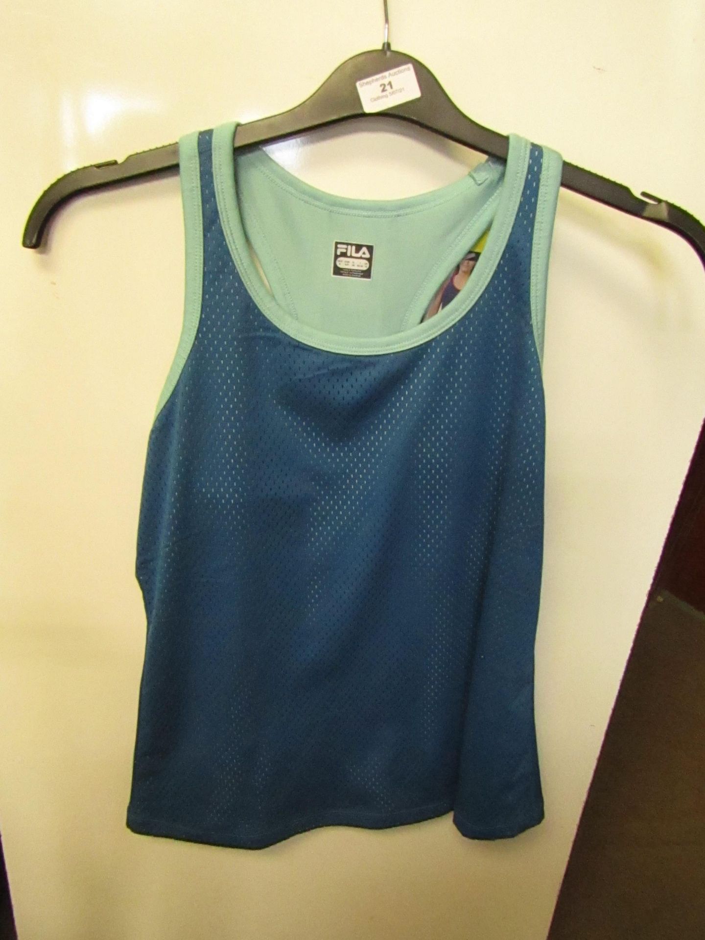Fila Ladies Overlay Mesh Running Top Size S New With Tags
